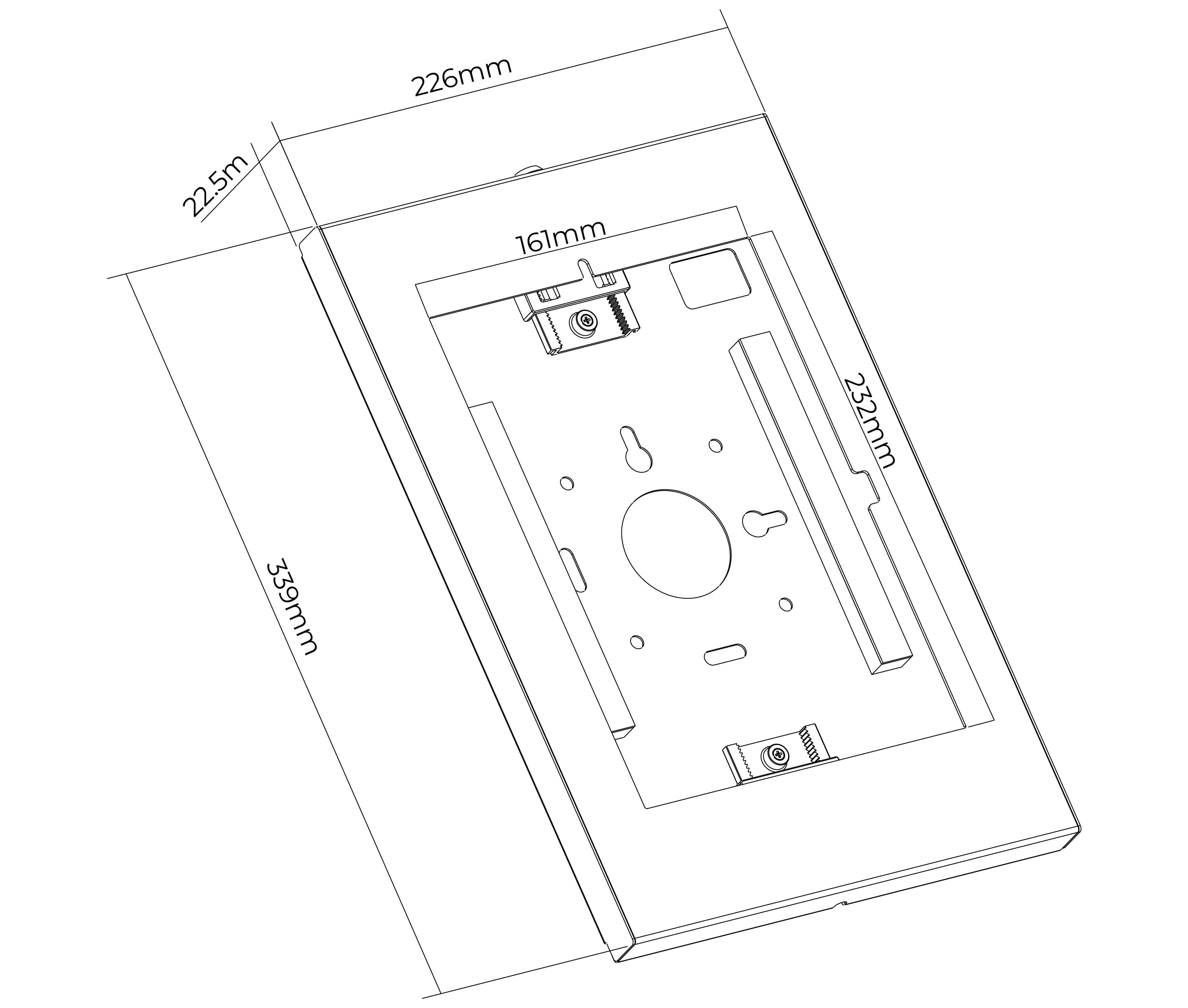 Soporte seguridad con Llave de Pared para Tablet iPad 9.7 a 11 Pulg