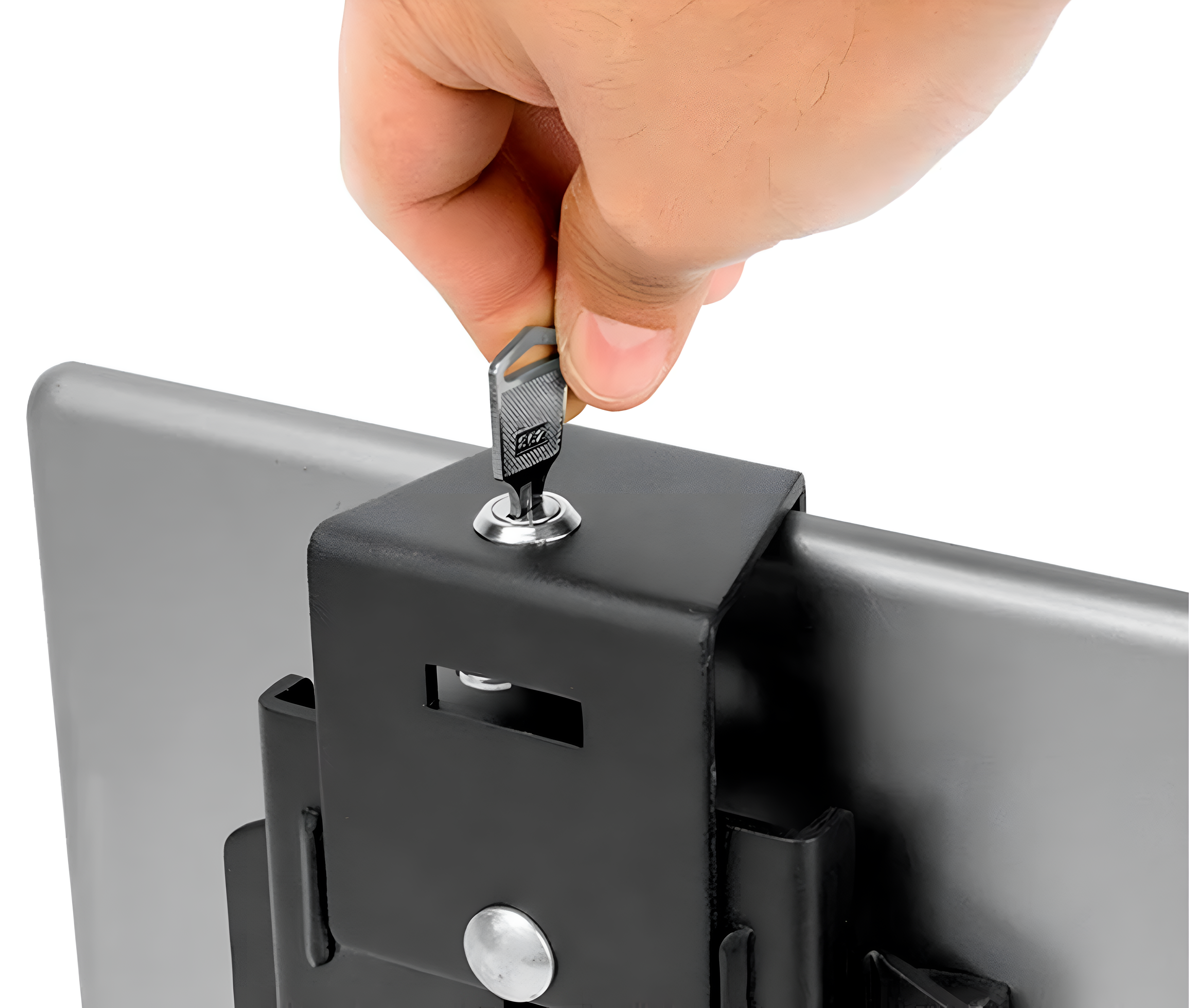 Soporte con llave de seguridad para Tablet 7 a 10 Pulg / Fijación con tornillos a superficies planas sólidas