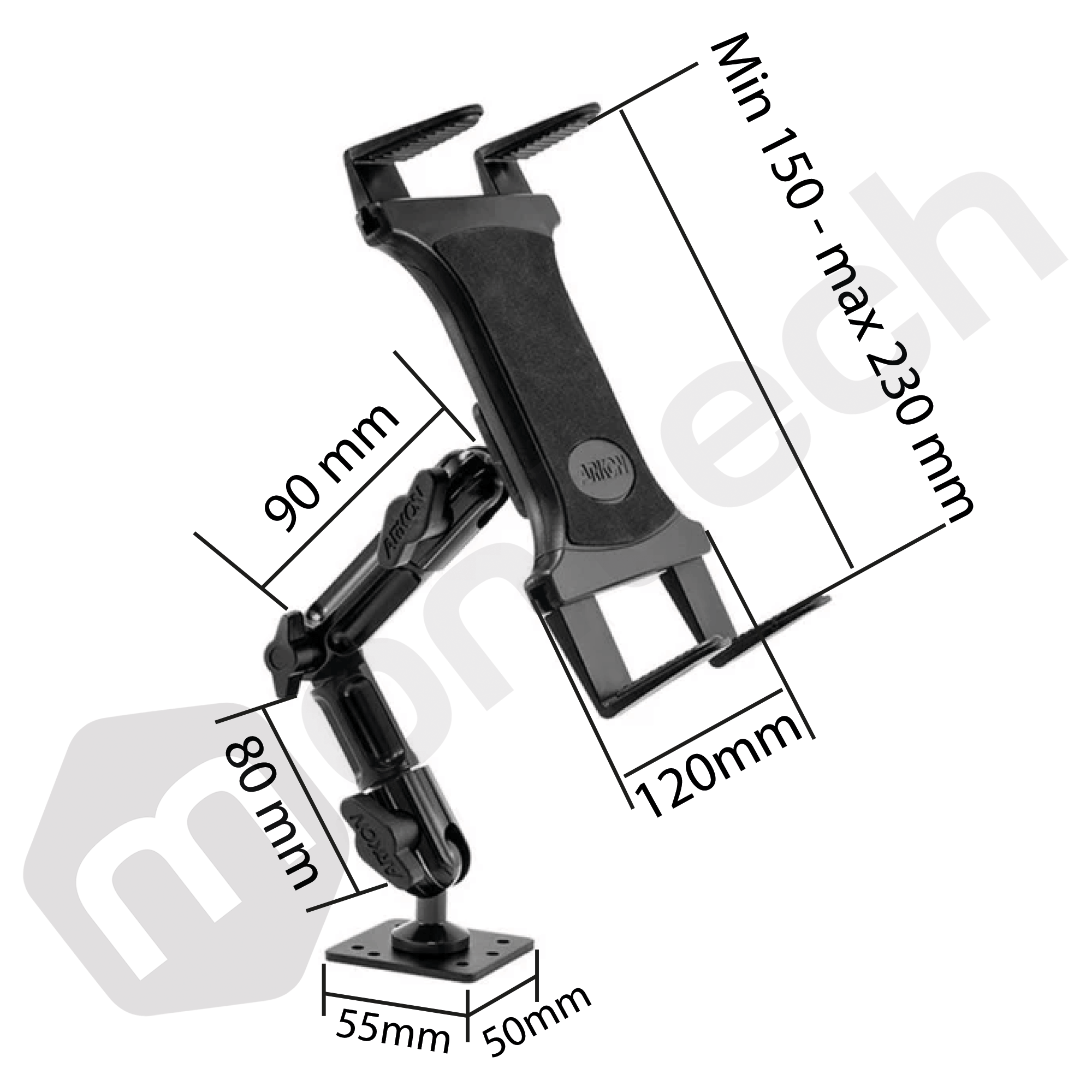Soporte para tablet 7 a 18 Pulg / Montaje en Pared, Mesa o Autos / Fijación con Tornillos