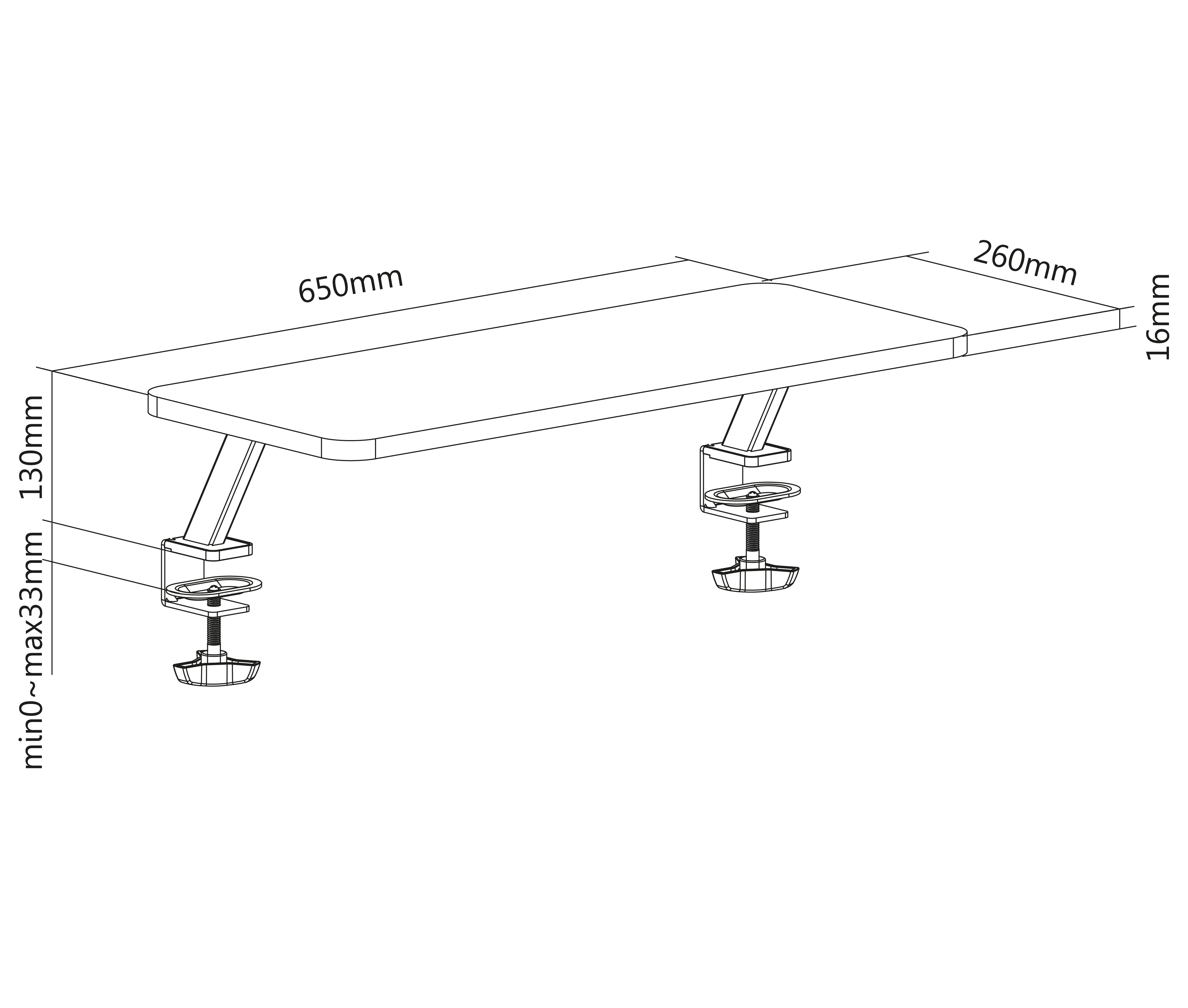 Soporte Elevador para 1 Monitor / Estante de Escritorio con Abrazadera