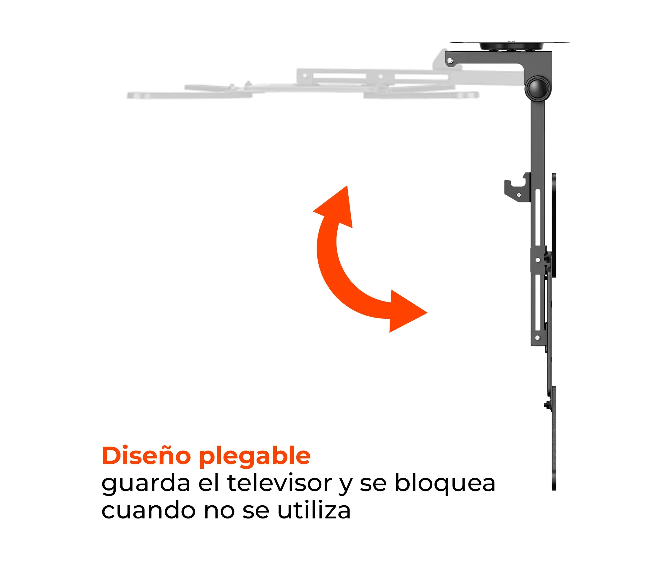 Rack Techo Plegable para TV 23 a 43 Pulg / VESA Max 400x400mm / Carga 20 kg