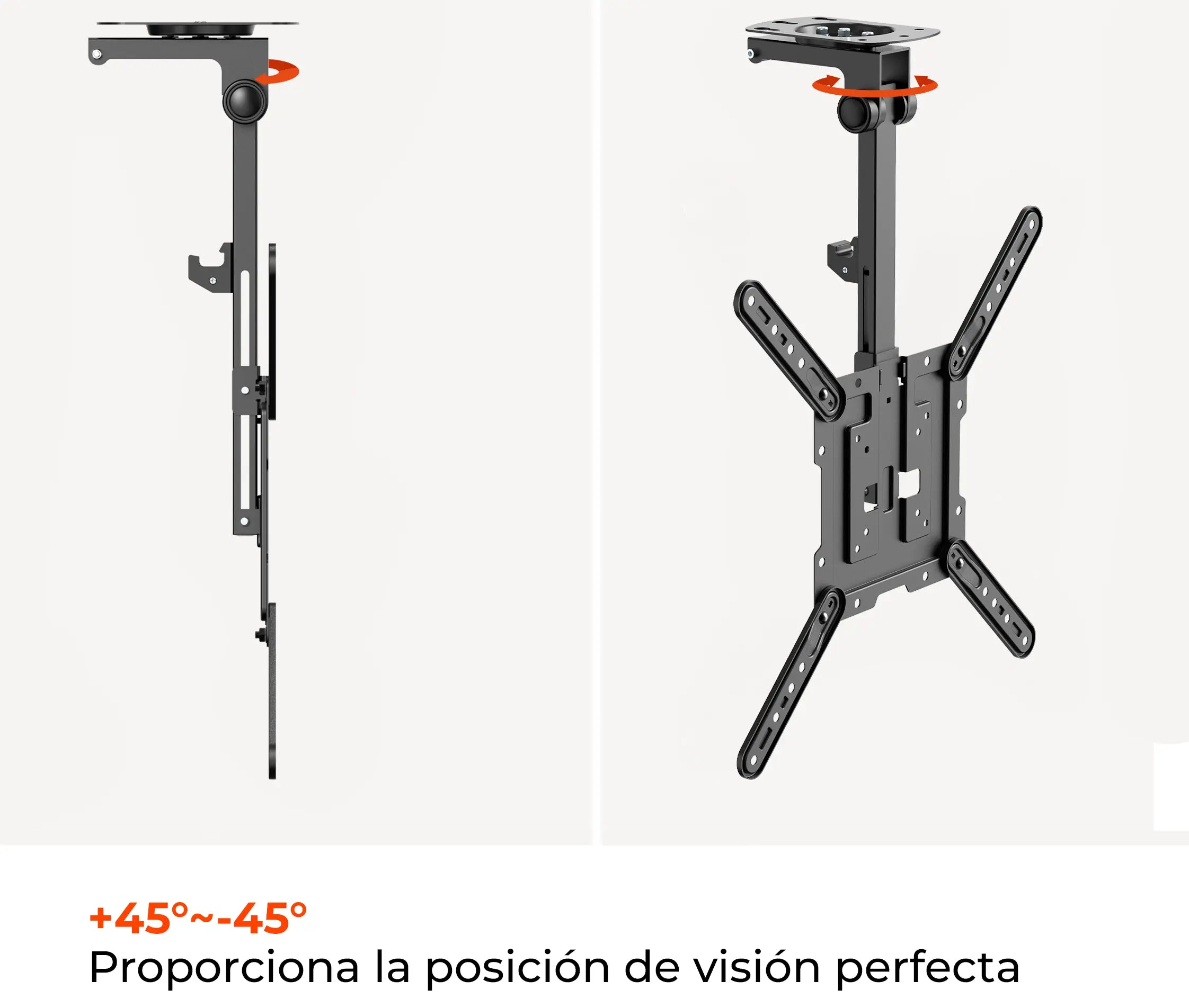 Rack Techo Plegable para TV 23 a 43 Pulg / VESA Max 400x400mm / Carga 20 kg