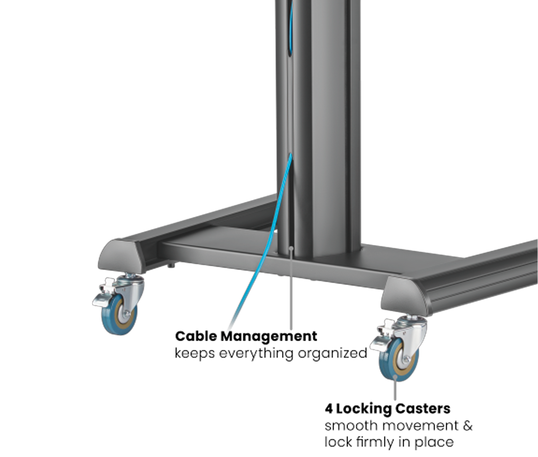 Pedestal con Rotación Vertical y Horizontal para TV 37 a 70 Pulg / VESA Max 600x400mm / Rotación 90° / Carga 70 kg