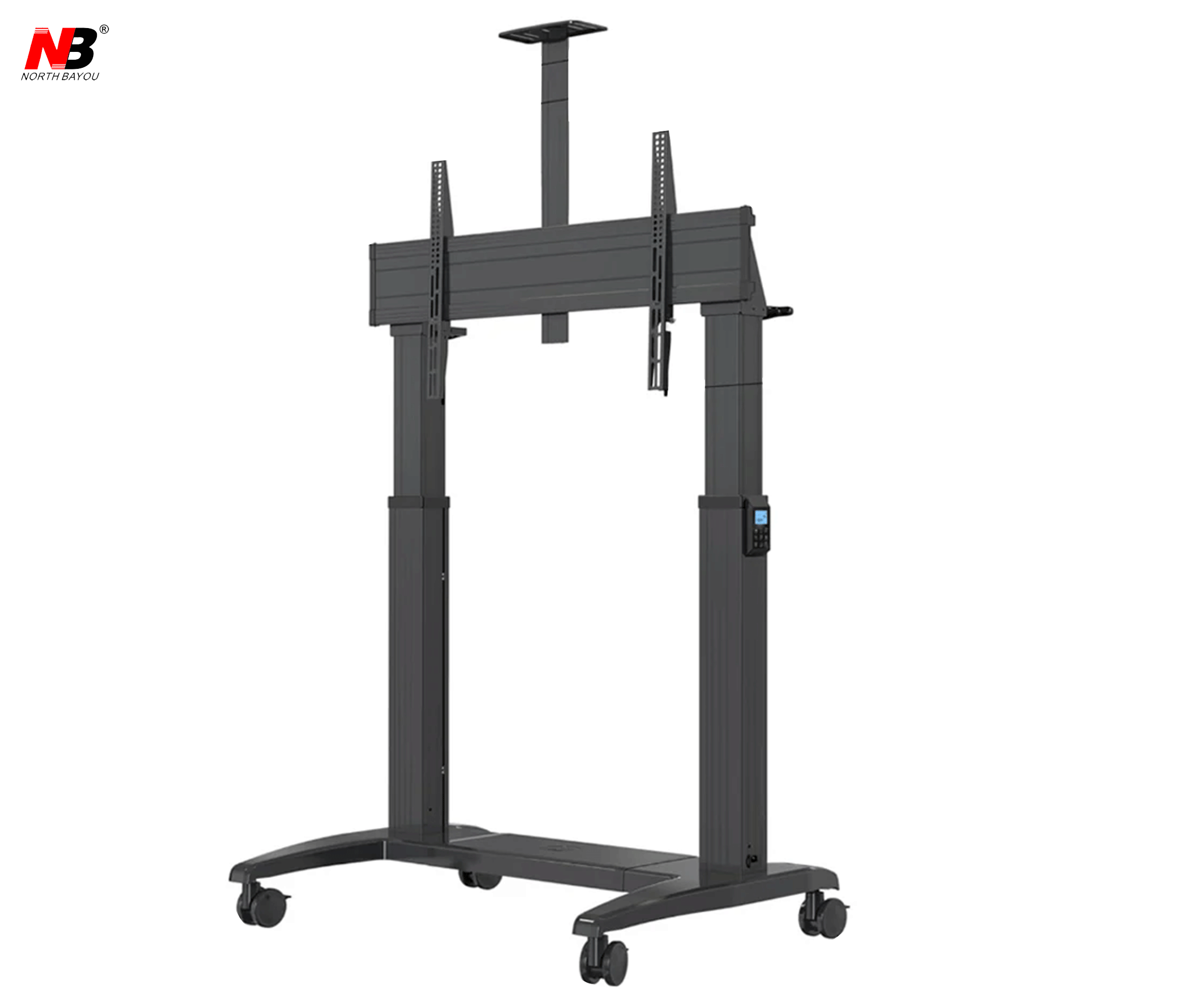Pedestal de TV motorizado de alta resistencia de 75 a 120 Pulg, carro móvil con elevador automático, VESA 200x200-1000x600mm, Carga 136 kg,