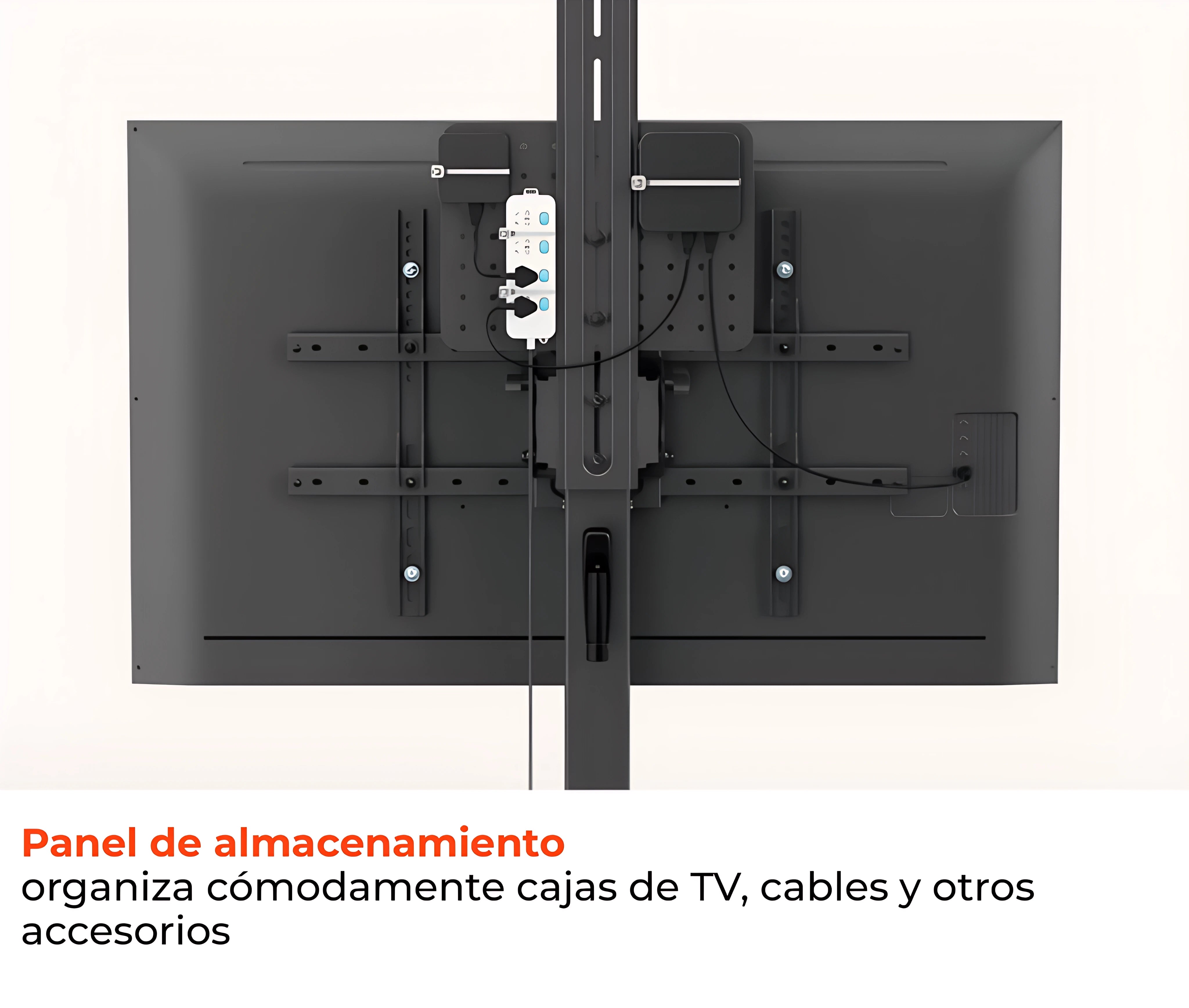 Pedestal con Rotacion Vertical y Horizontal para TV 37 a 70 Pulg / Rotación 90° / VESA Max 600x400mm / Carga 50 kg