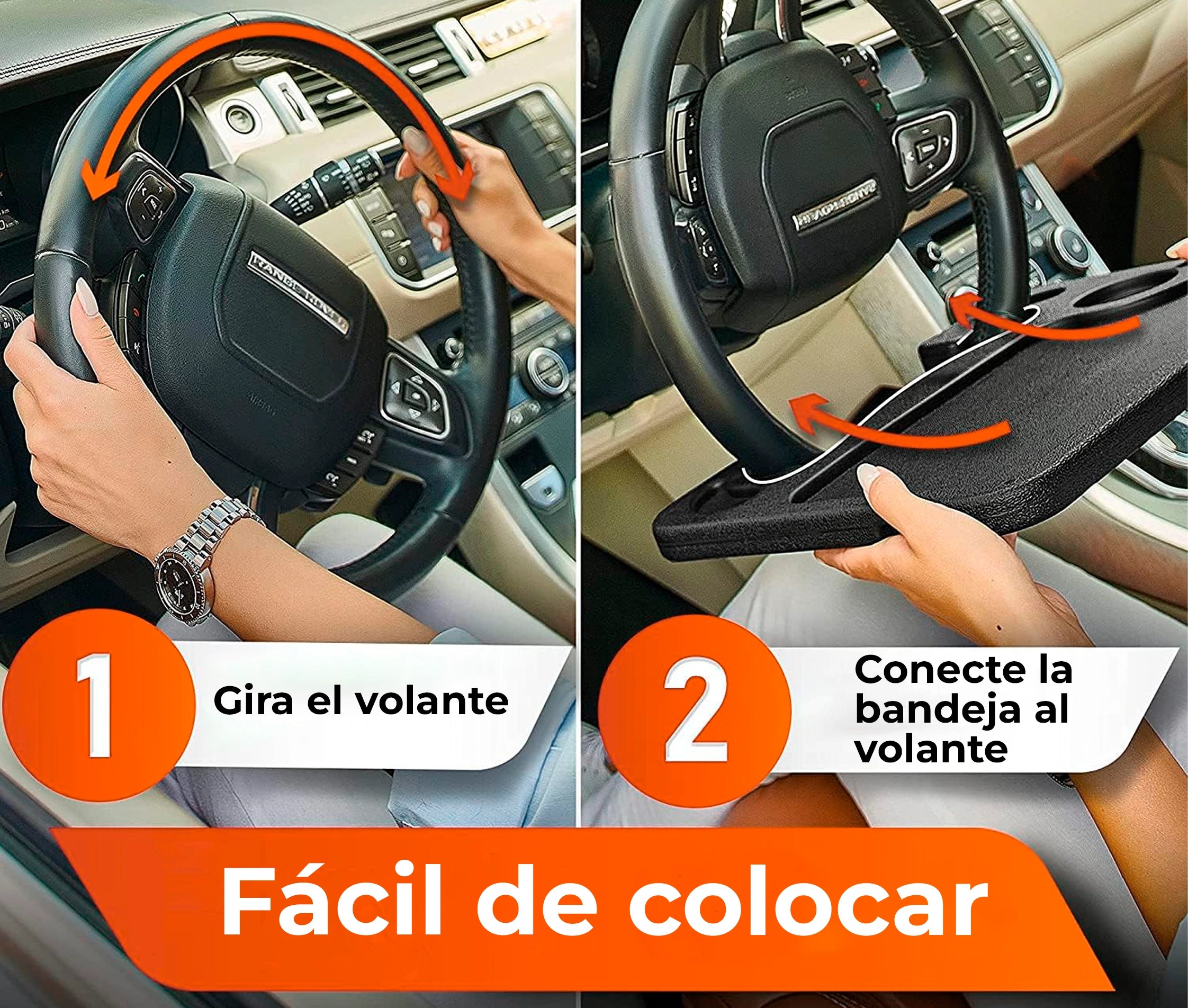 Bandeja Extraíble para Timón Volante de Auto para Comer o Apoyar