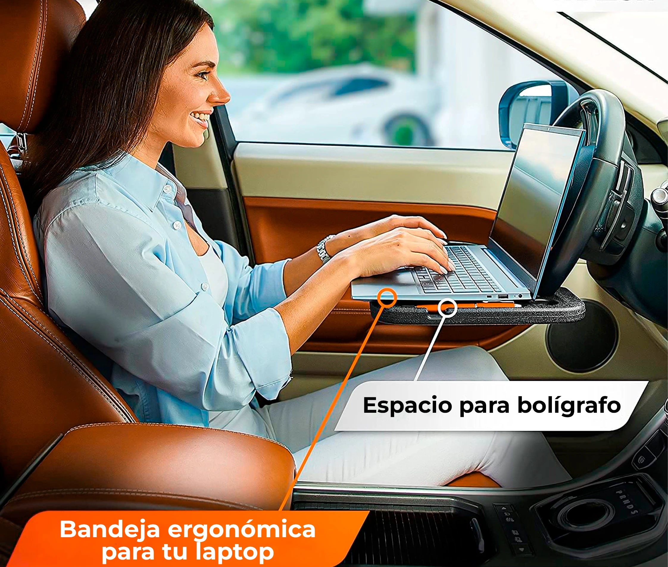 Bandeja Extraíble para Timón Volante de Auto para Comer o Apoyar