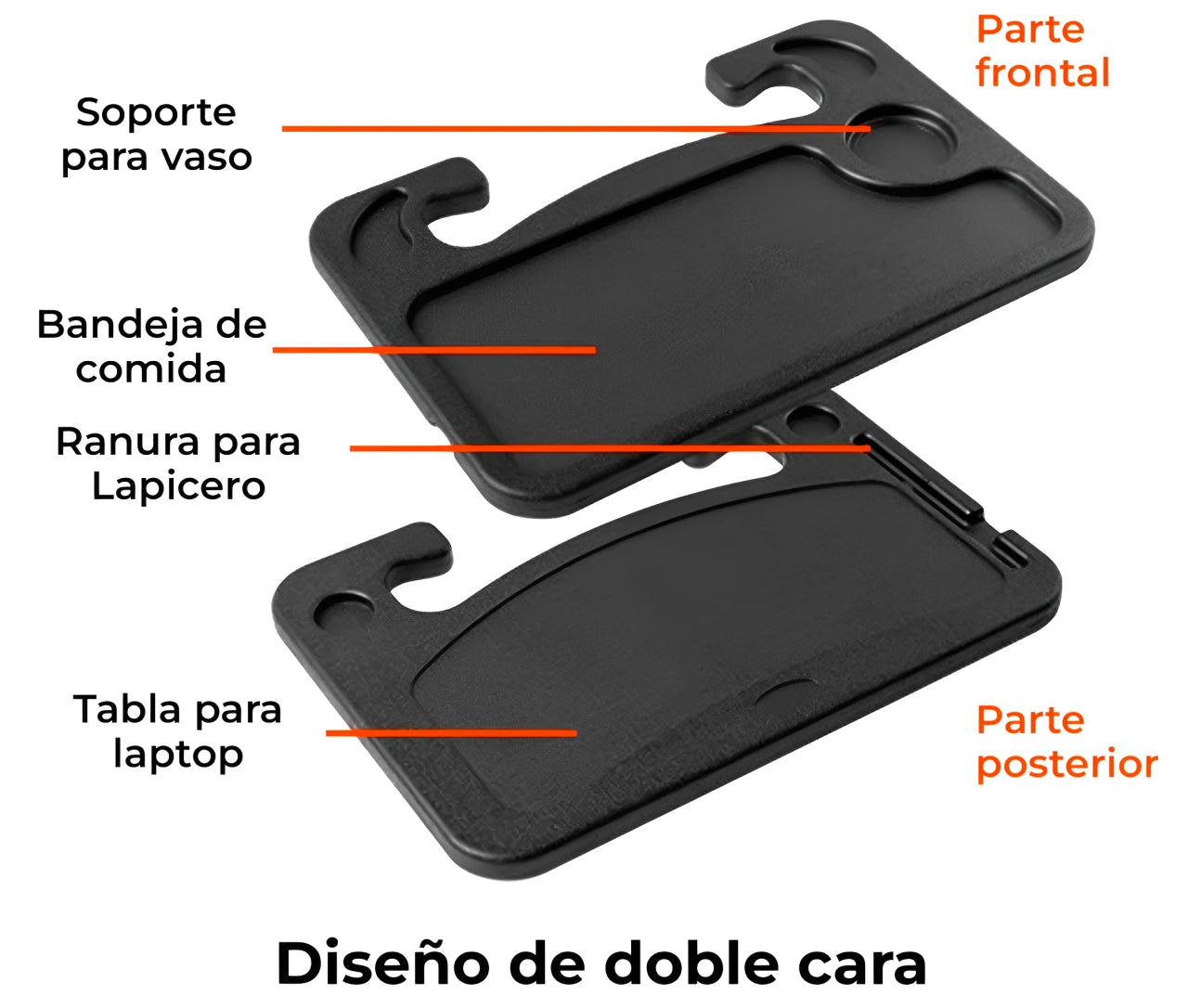 Bandeja Extraíble para Timón Volante de Auto para Comer o Apoyar