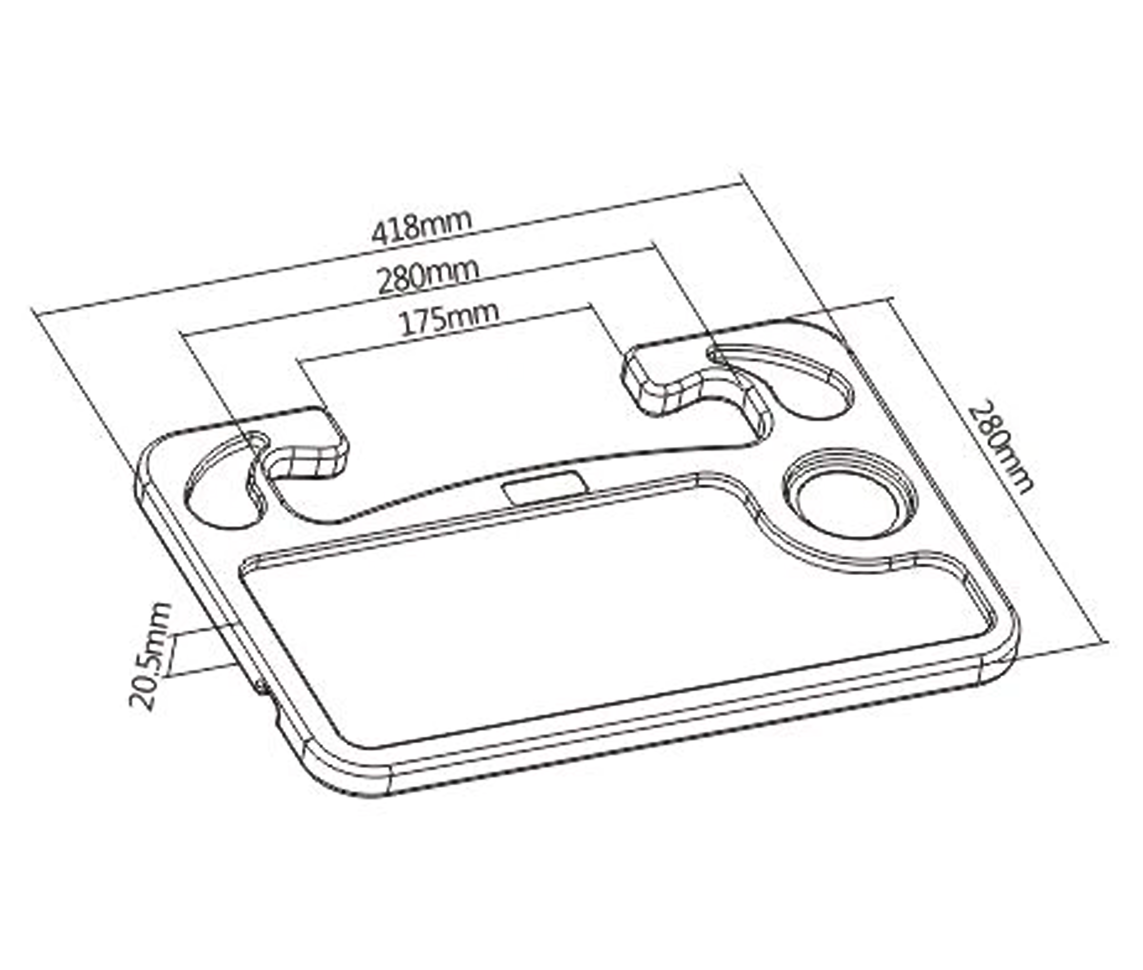 Bandeja Extraíble para Timón Volante de Auto para Comer o Apoyar