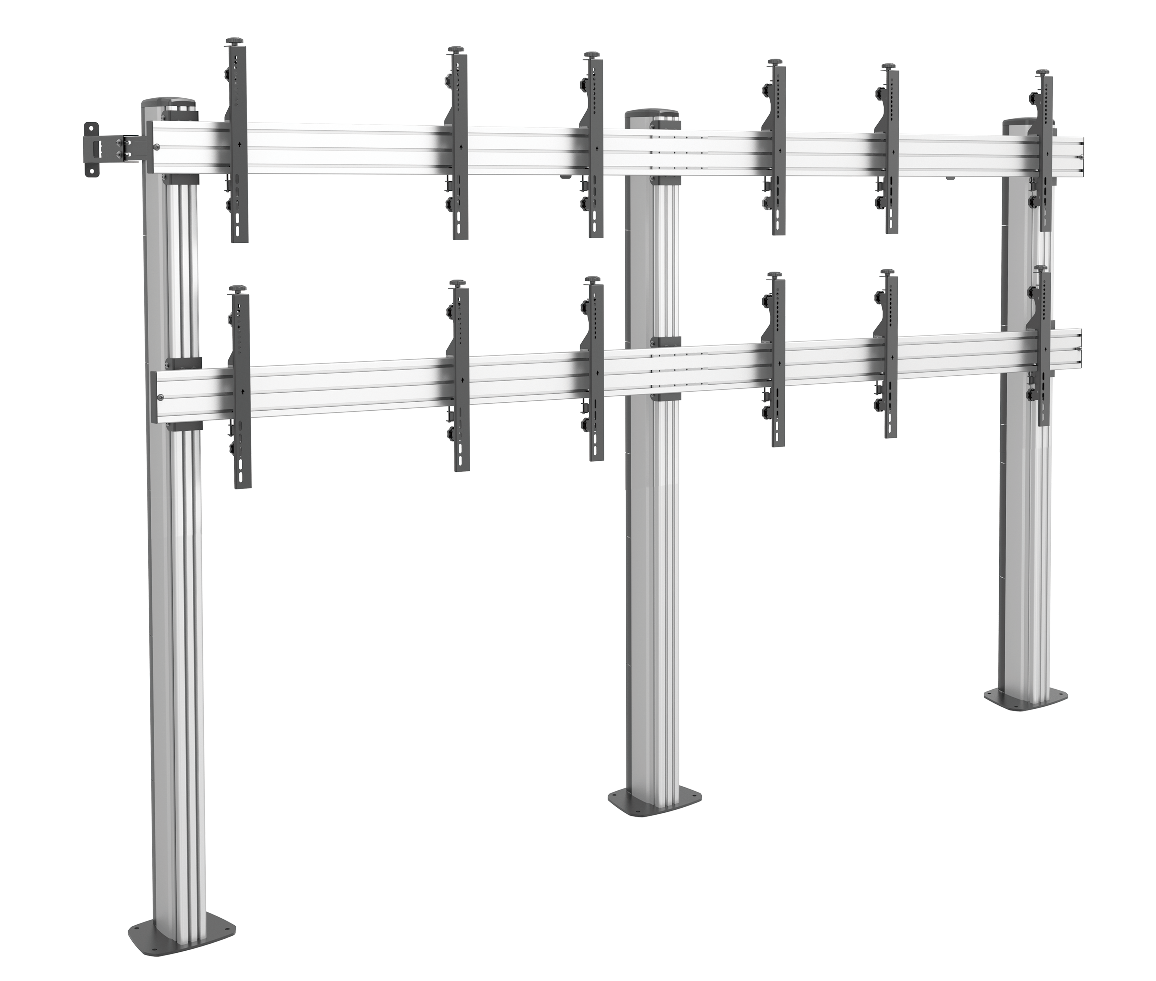 Pedestal con Base Atornillada Videowall 2x3 para 6 Pantallas