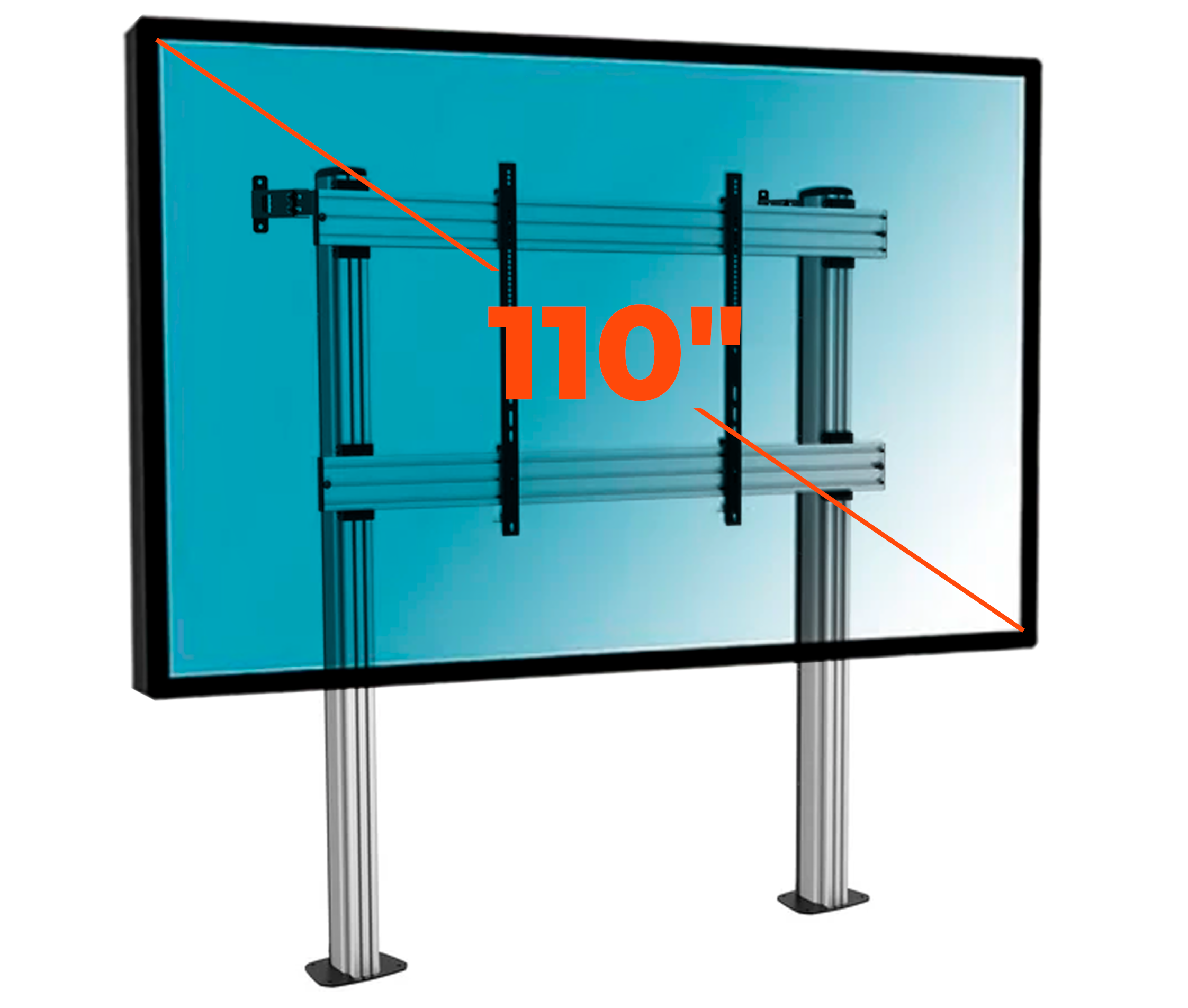 Pedestal con Base Atornillada TV LG 110 Pulg / 110UM5J-B / 110UM5K-B / VESA Max 1700x800mm / Carga 150 kg