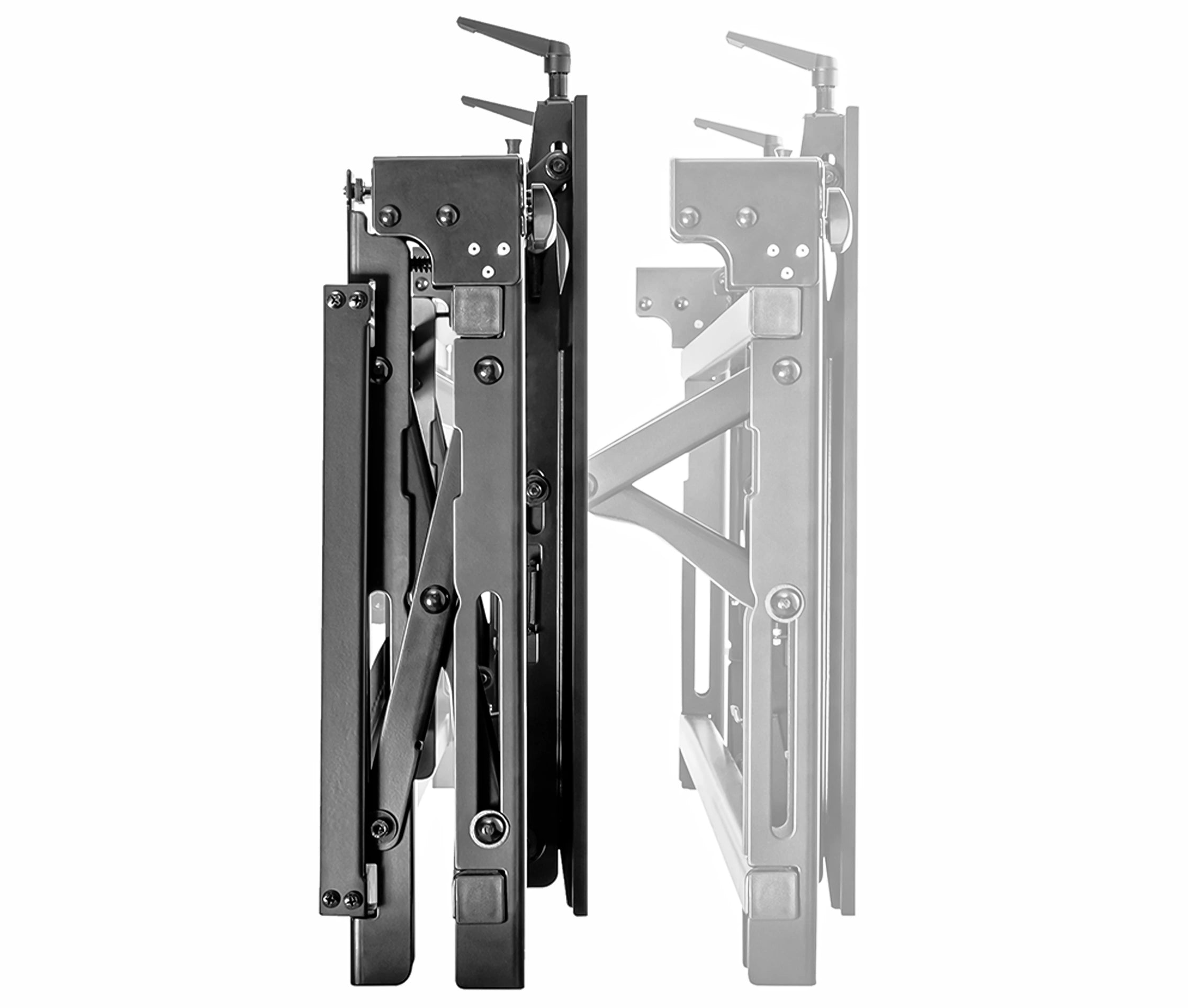 Soporte Videowall con sistema Push para TV Monitor 45 a 70 Pulg / VESA Max 600x400mm / Carga 70 kg / Horizontal / Perfil Min 143mm