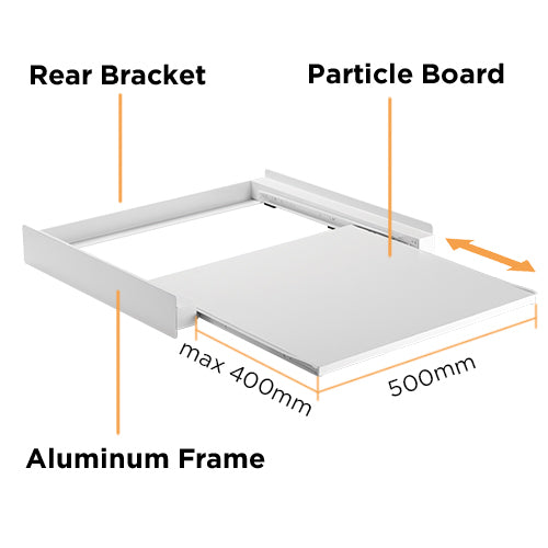 Soporte para Montar Secadora encima de Lavadora con Cajón Extraíble - 60x60cm