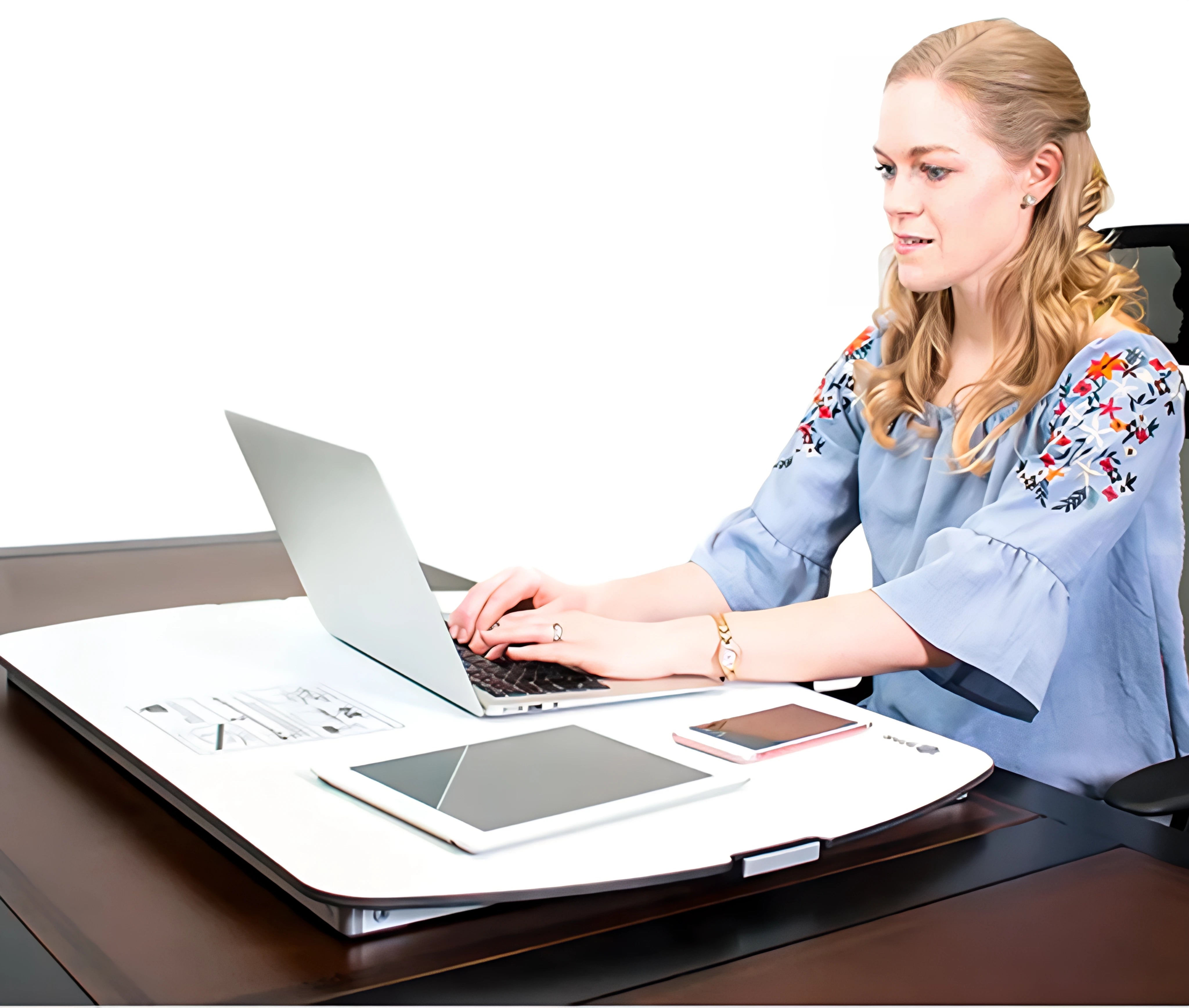 Escritorio Sobremesa con Altura Regulable para Laptop / Trabaje Parado o Sentado / Medida 80x32 cm