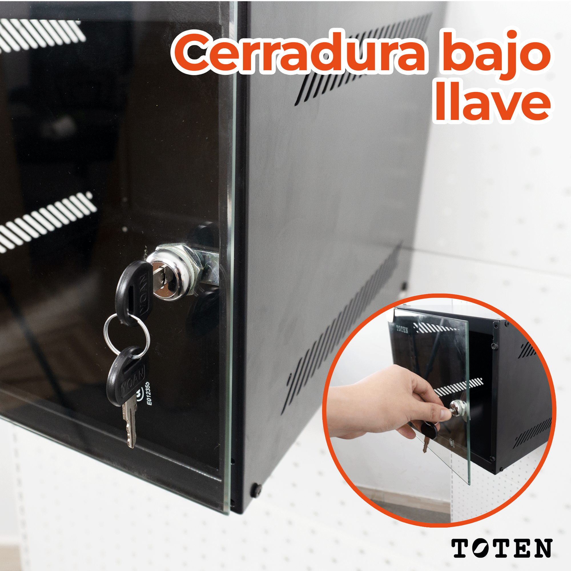 Gabinete de pared para Servidor - Modelo Desarmado / 4RU/ 31.5x28x24cm (largo, ancho y altura)