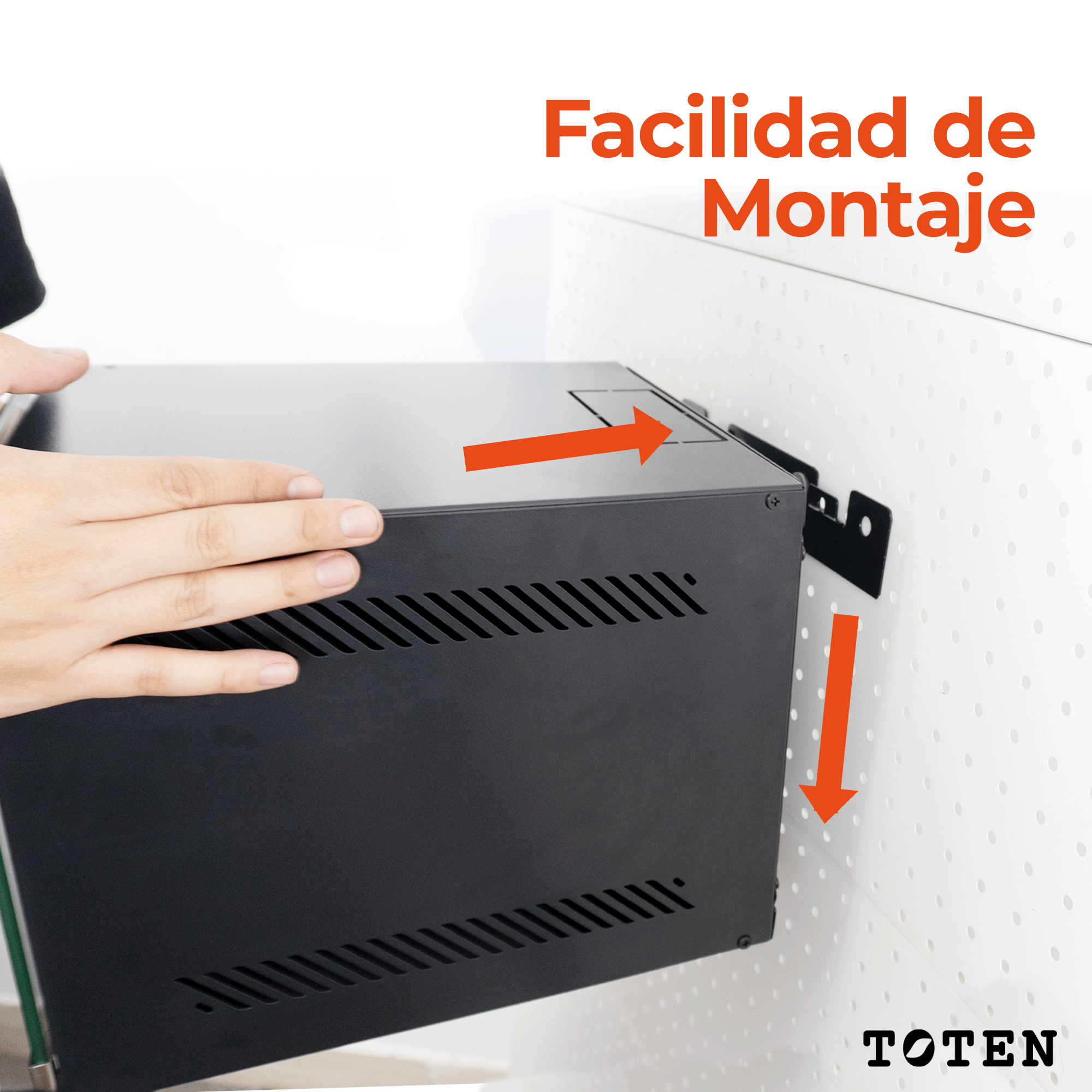 Gabinete de pared para Servidor - Modelo Desarmado / 4RU/ 31.5x28x24cm (largo, ancho y altura)