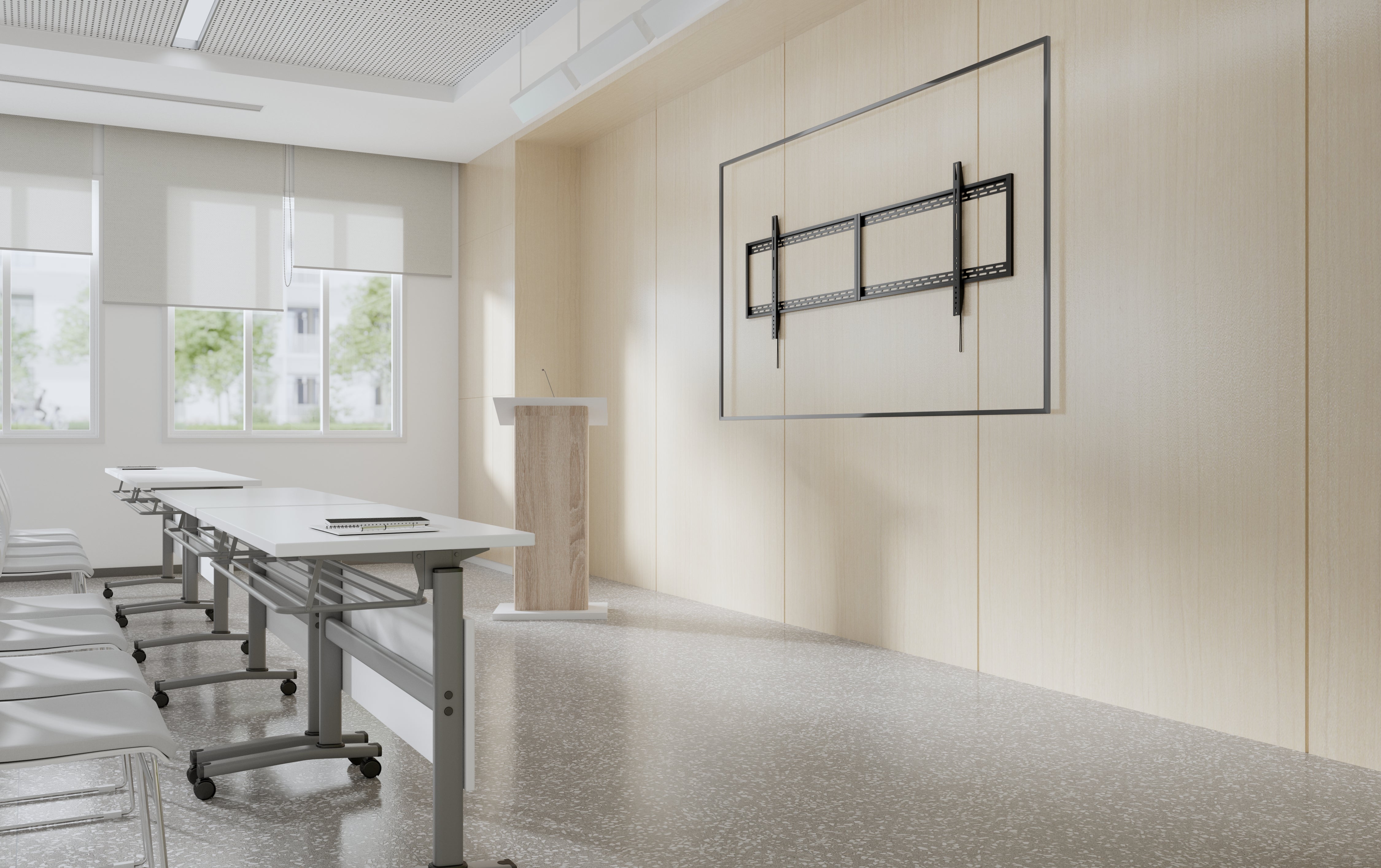 Rack Fijo Pantalla Digital Signage 110UM5J-B / 110UM5K-B / 110 Pulg / Vesa Max 1900x600mm / Carga 110 kg