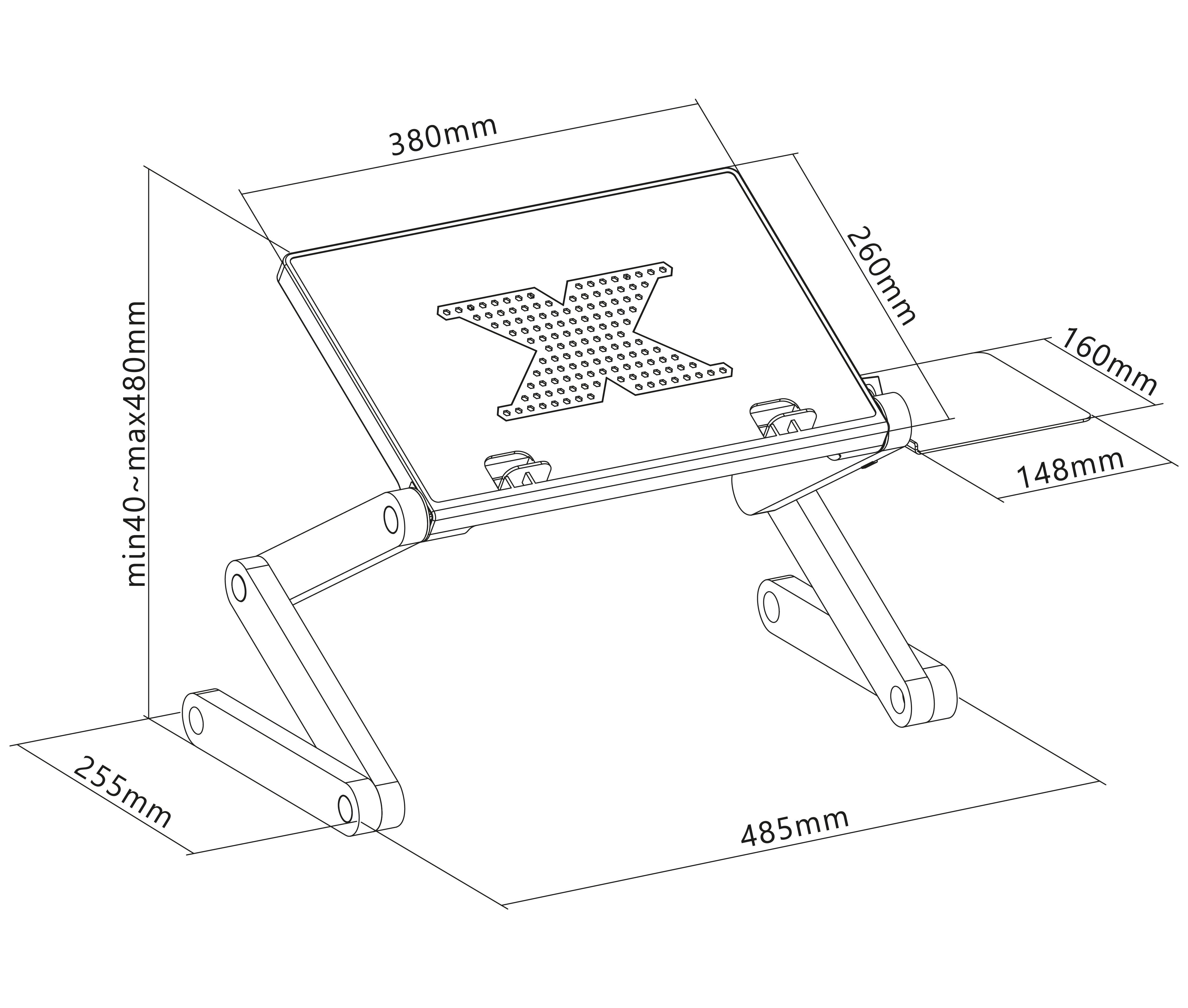 Soporte Mesa Plegable para Laptop - Altura Regulable