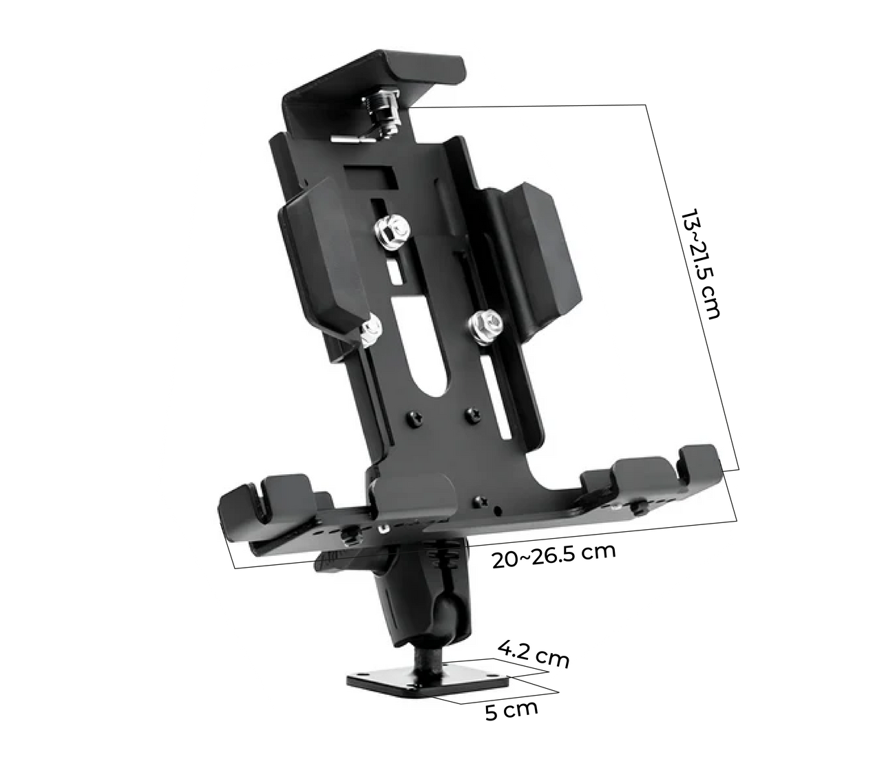 Soporte con llave de seguridad para Tablet 7 a 10 Pulg / Fijación con tornillos a superficies planas sólidas