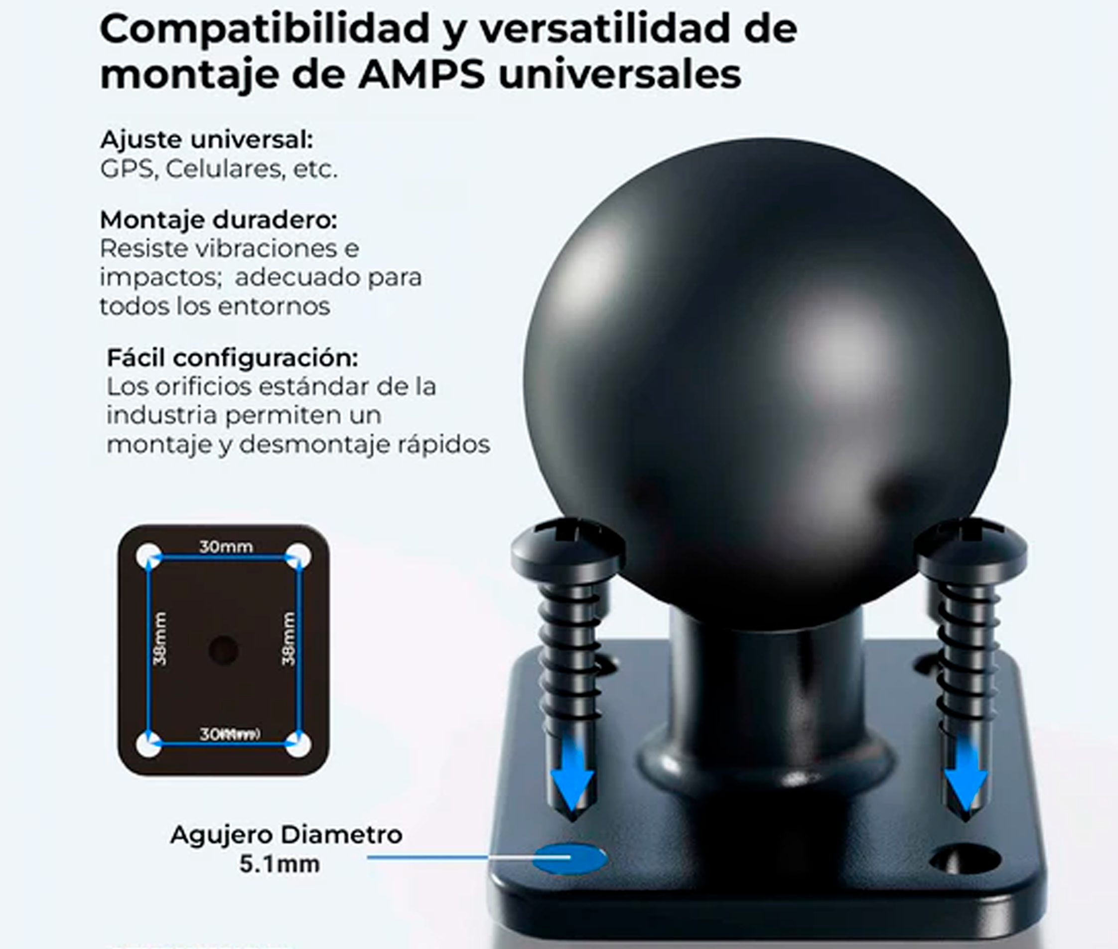 Soporte para Cámara, Videocámaras / Montaje en Pared o Superficies Planas