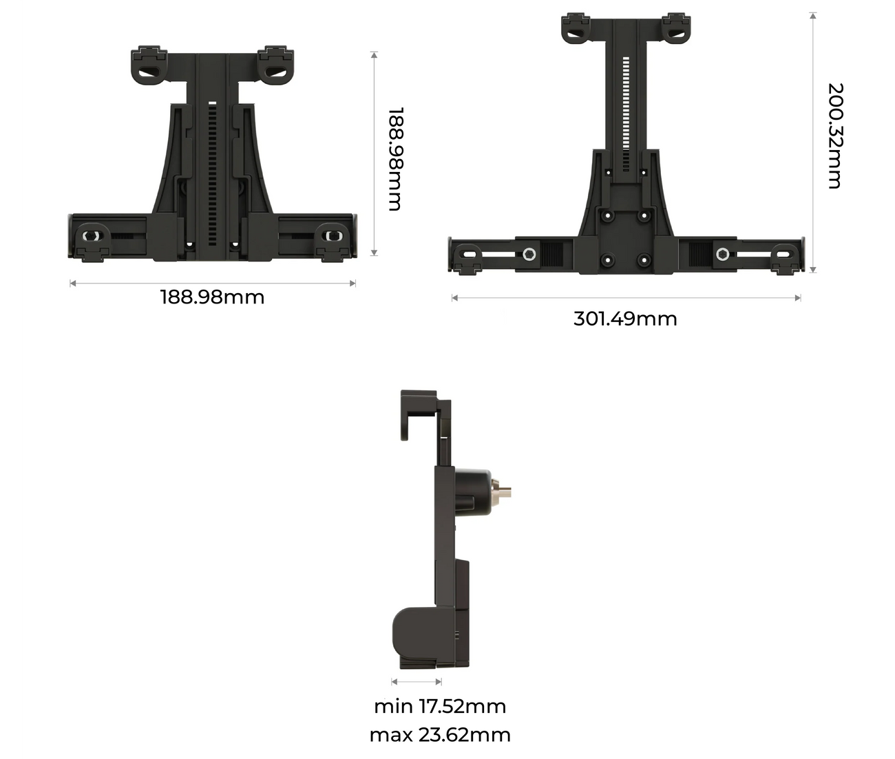 Soporte con Bloqueo para Tablets 7 a 10 Pulg / Montaje en Reposacabezas de Auto