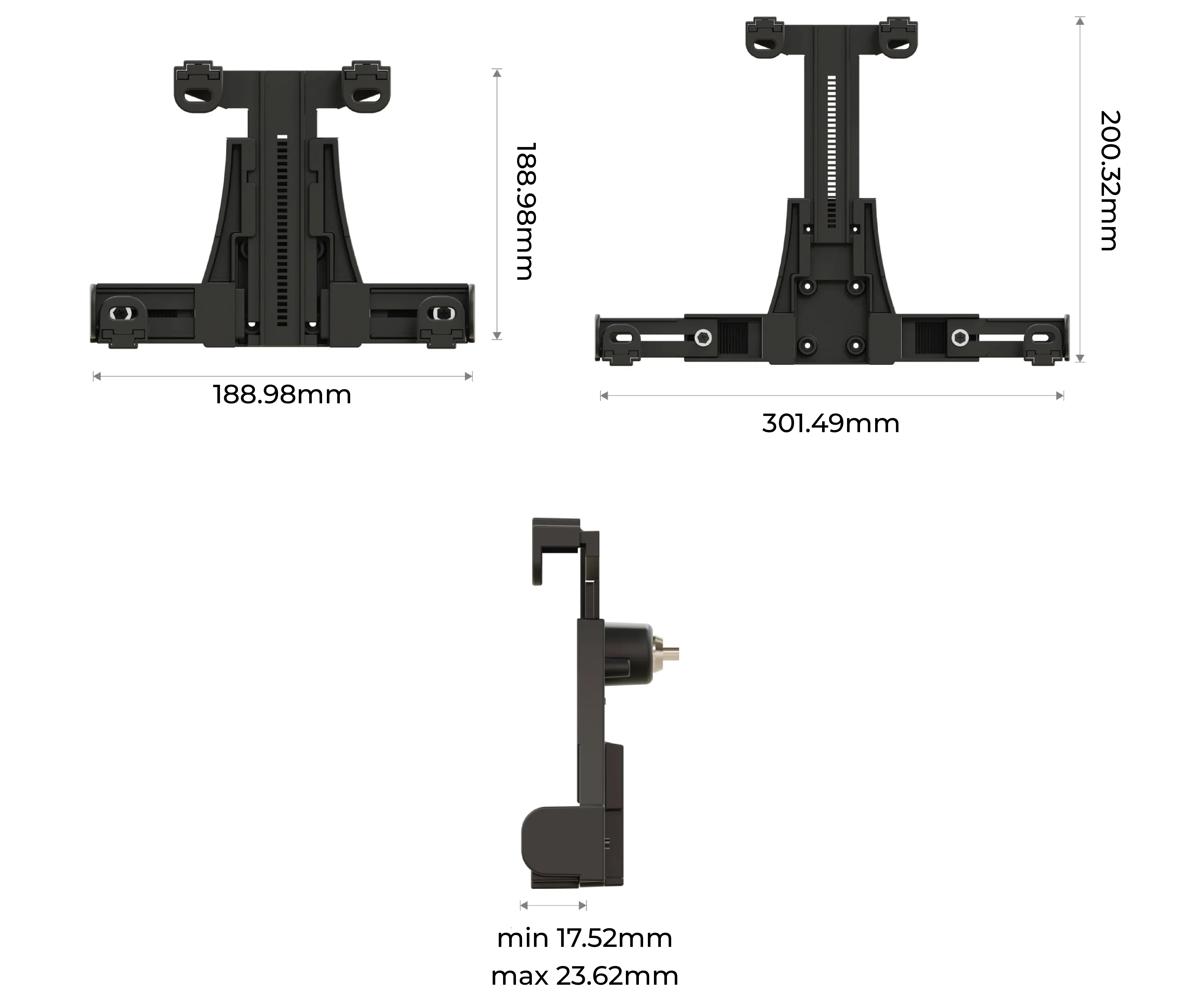 Soporte con Bloqueo para Tablets 7 a 10 Pulg / Montaje en Reposacabezas de Auto