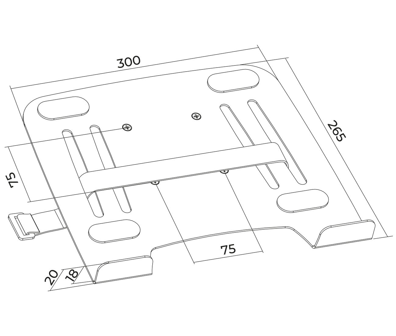 Bandeja De Adaptación Vesa Universal para Laptop Holder