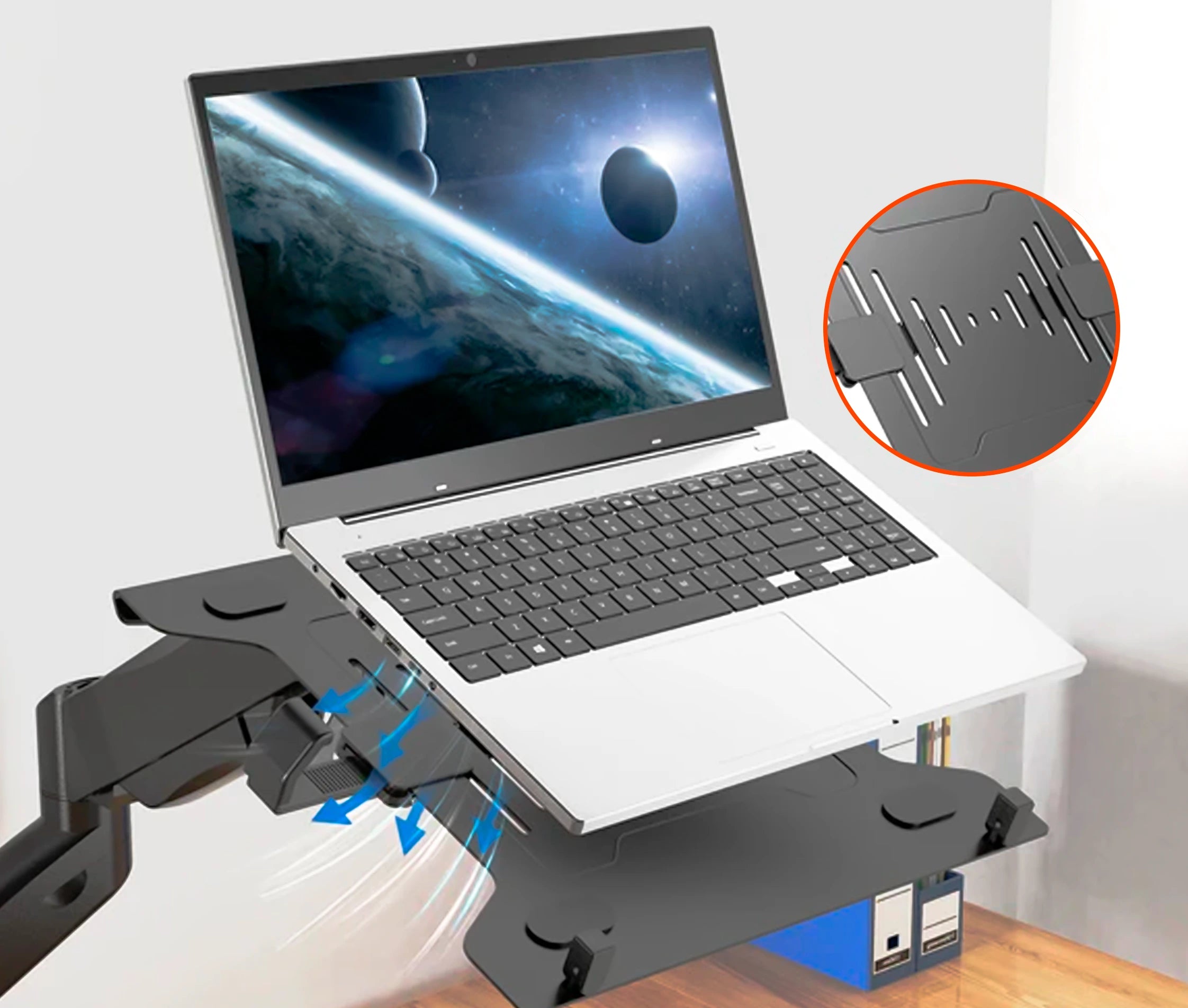 Bandeja De Adaptación Vesa Universal para Laptop 15.6 pulg