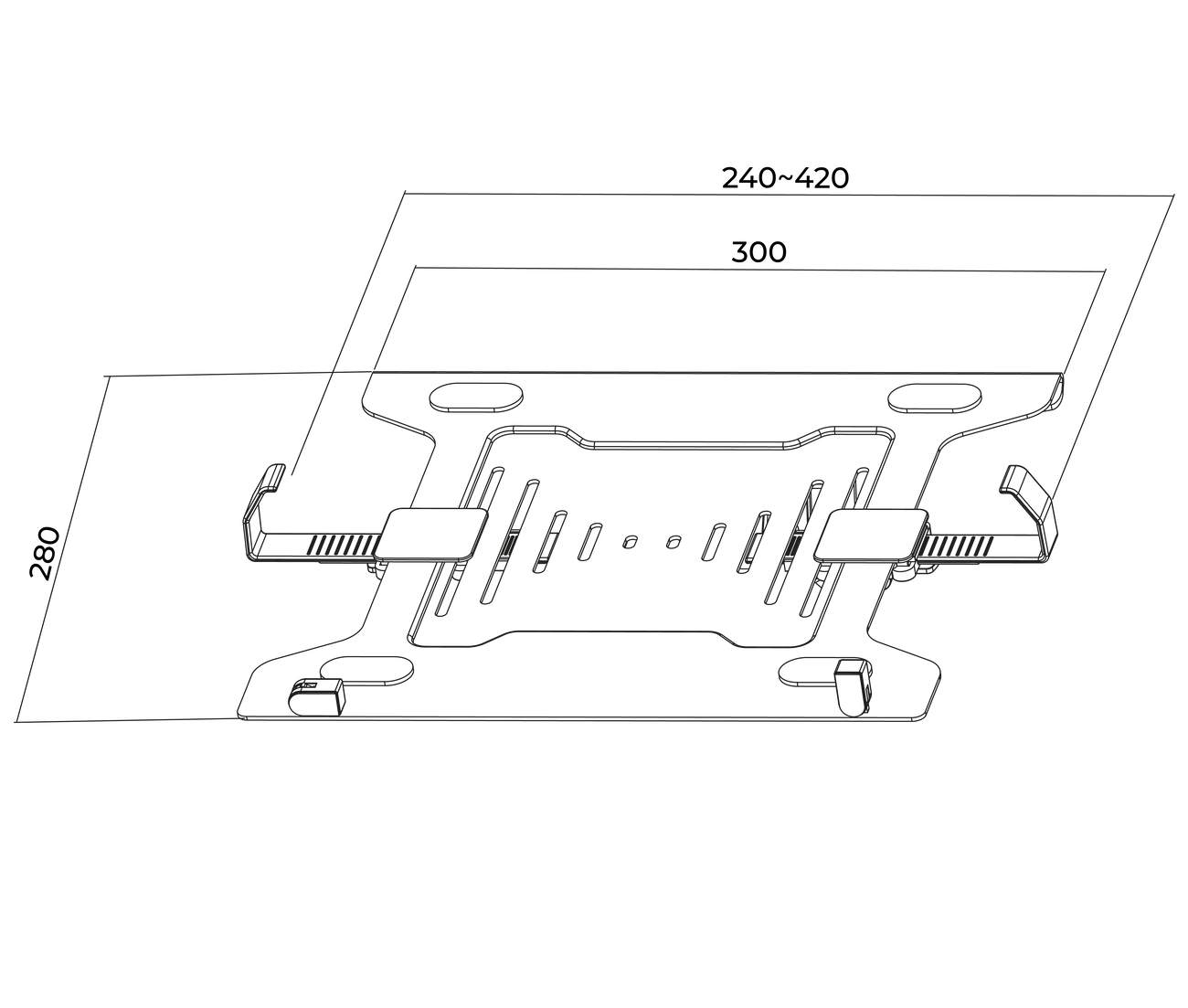 Bandeja De Adaptación Vesa Universal para Laptop 15.6 pulg
