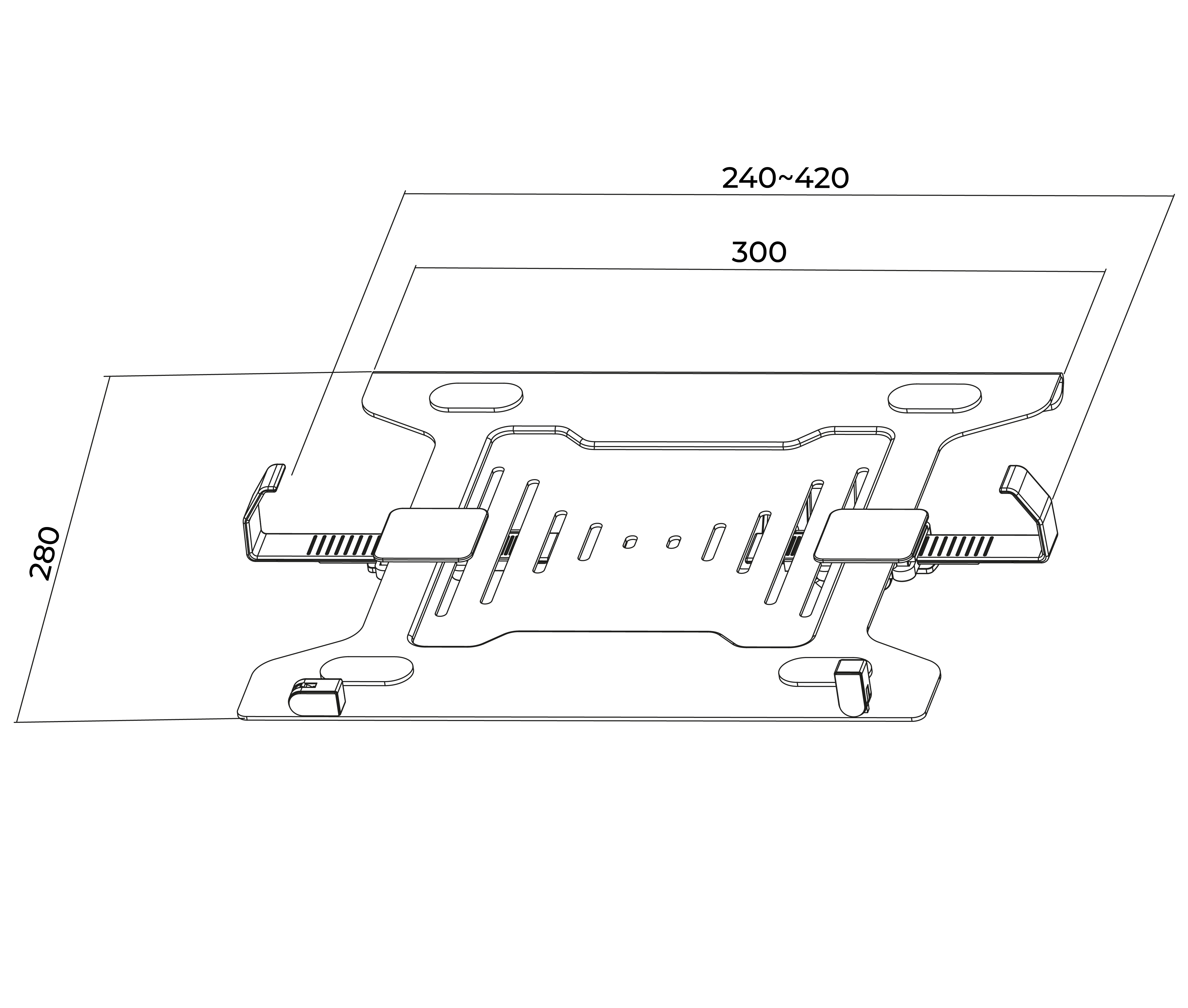 Bandeja De Adaptación Vesa Universal para Laptop 15.6 pulg