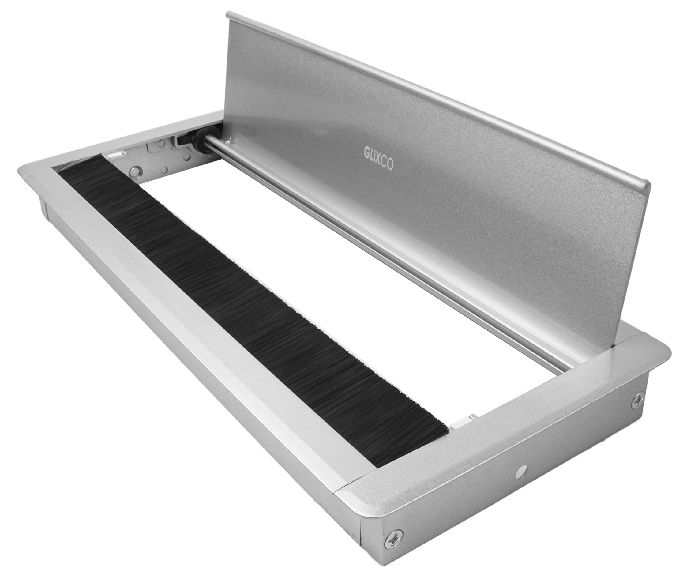 Tapa Pasacables de Aluminio con Cierre Lento (Largo 30 x Anch 12.7 cm)