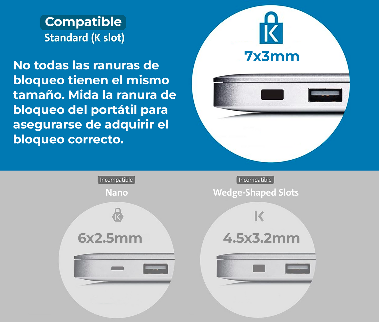 Cable de Seguridad para Celular / Tablet / Incluye Placa adhesiva y Llave codificada