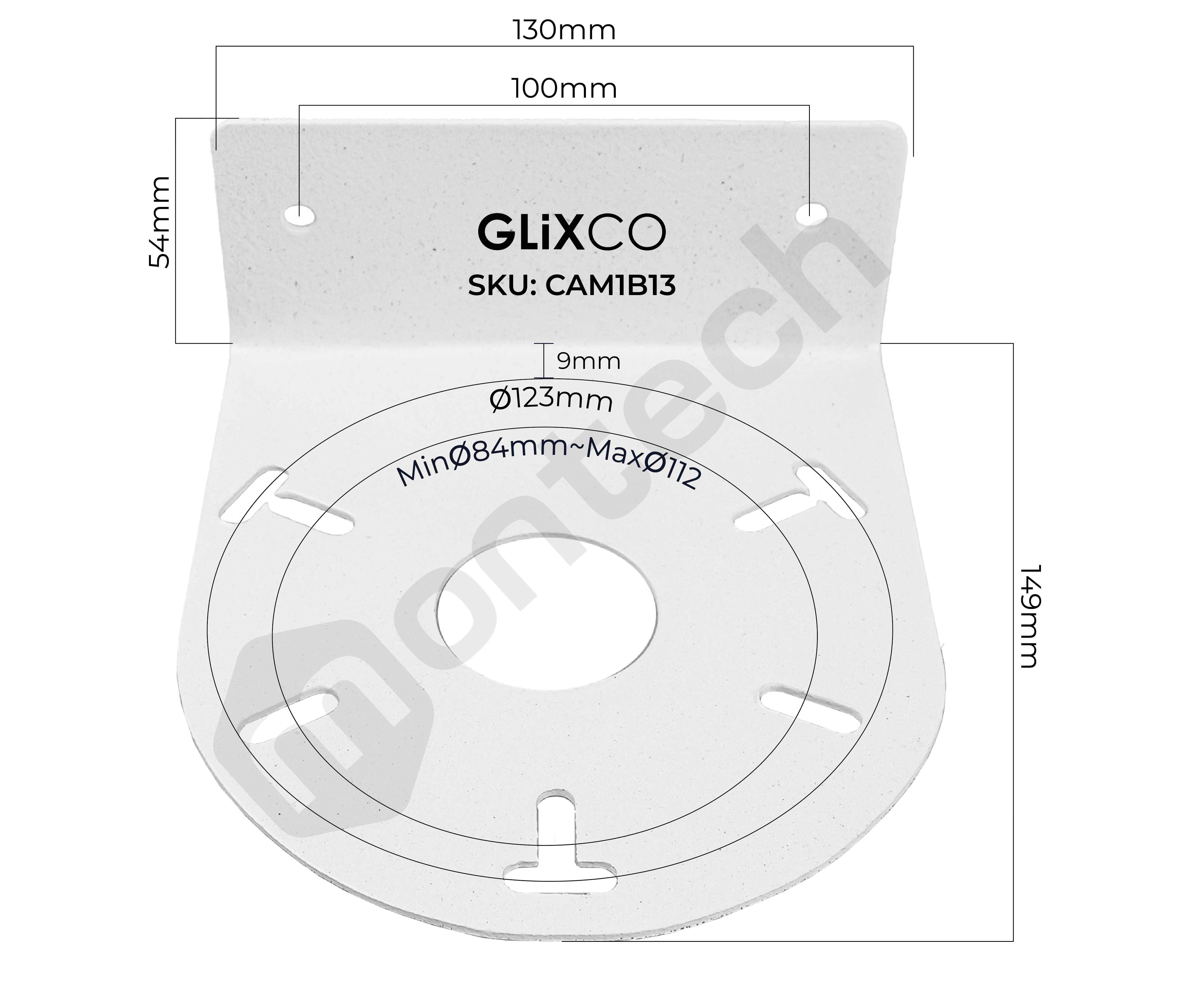 Soporte para Cámara de Seguridad - Montaje en Pared