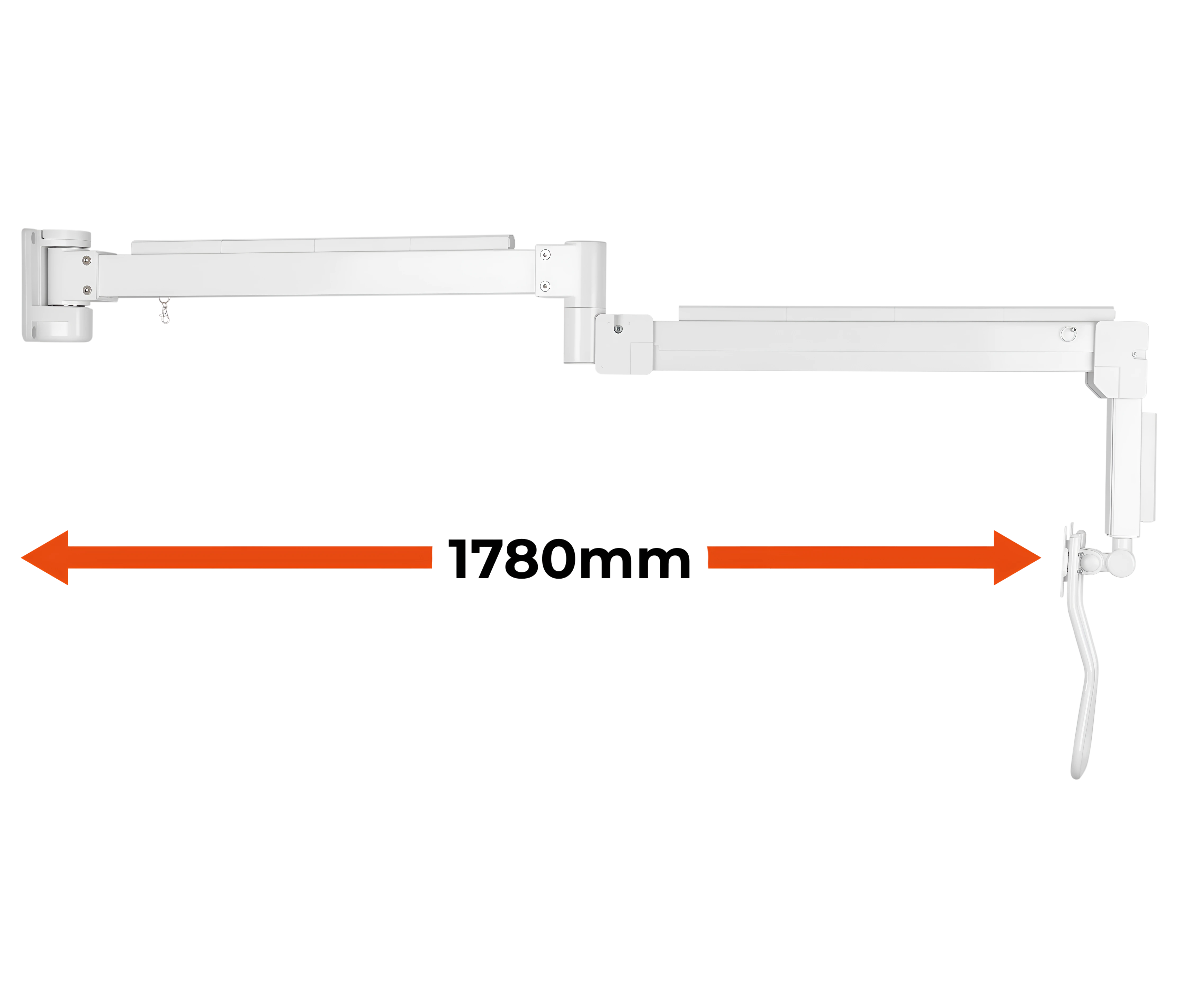 Rack Soporte con Brazo Ergonómico de Pared para Monitor 17 a 32 Pulg / Uso Médico y Hospitalario
