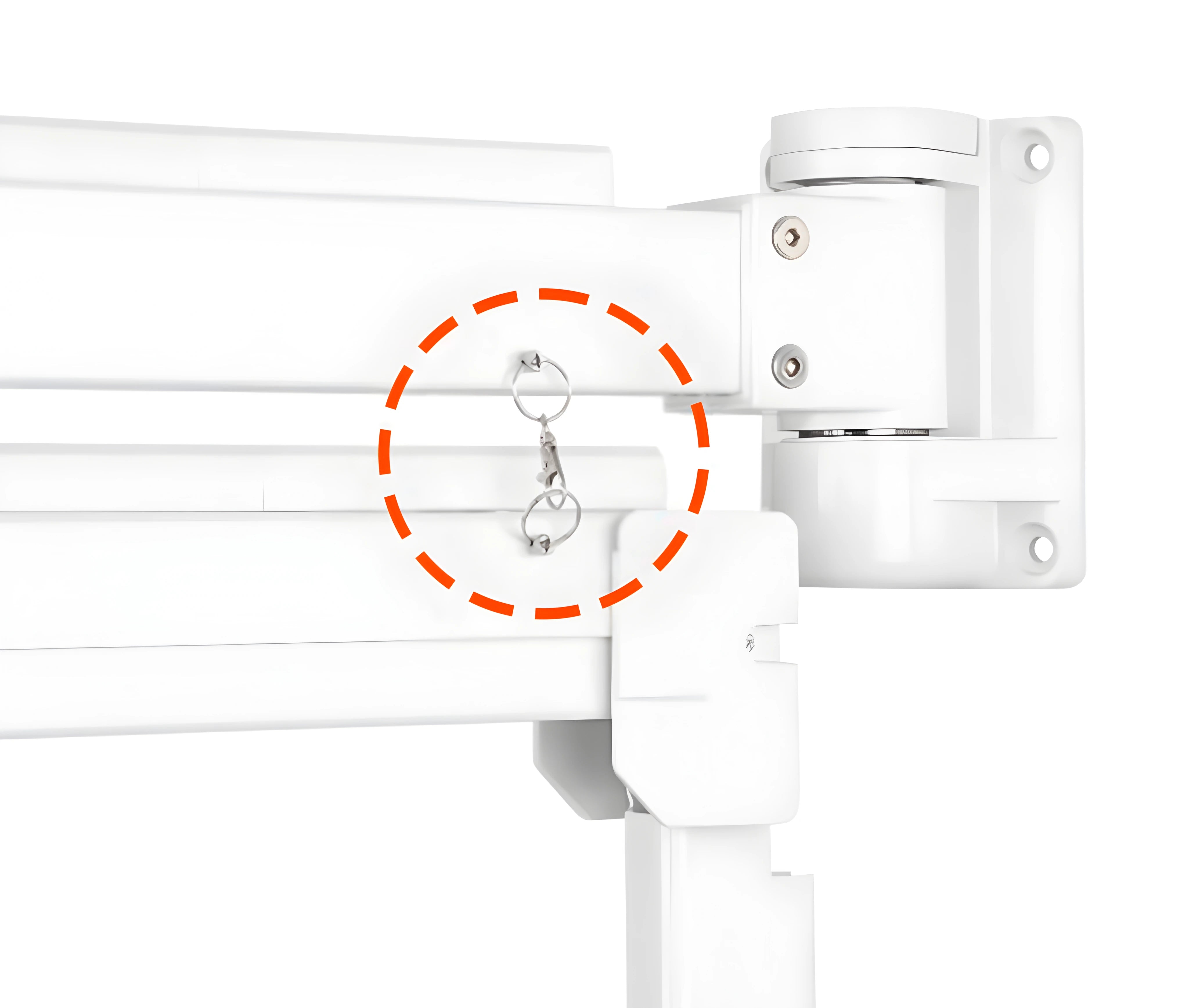 Rack Soporte con Brazo Ergonómico de Pared para Monitor 17 a 32 Pulg / Uso Médico y Hospitalario