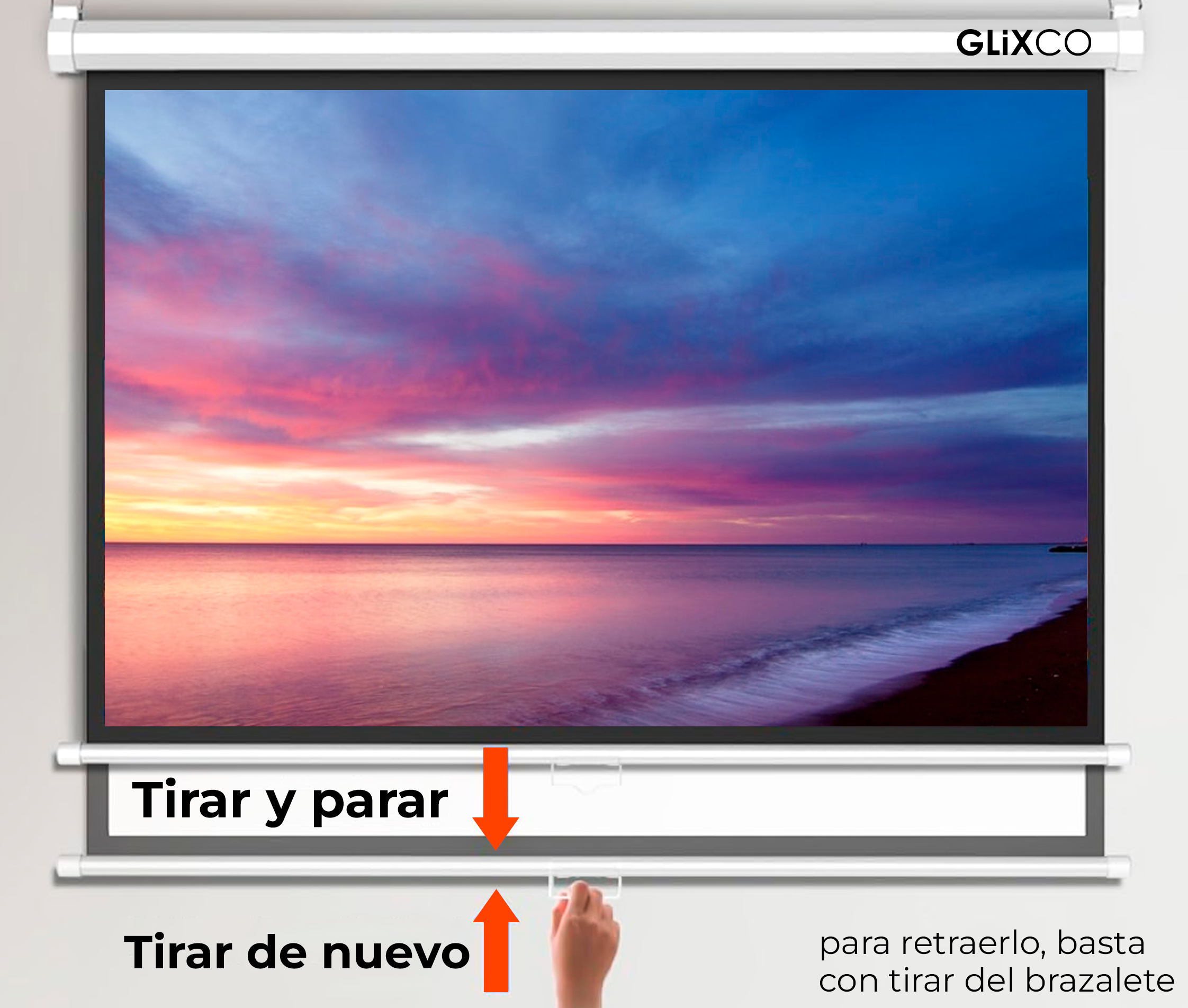 Ecran Manual 100 Pulg (4:3) 2.0x1.50 m / Vinil