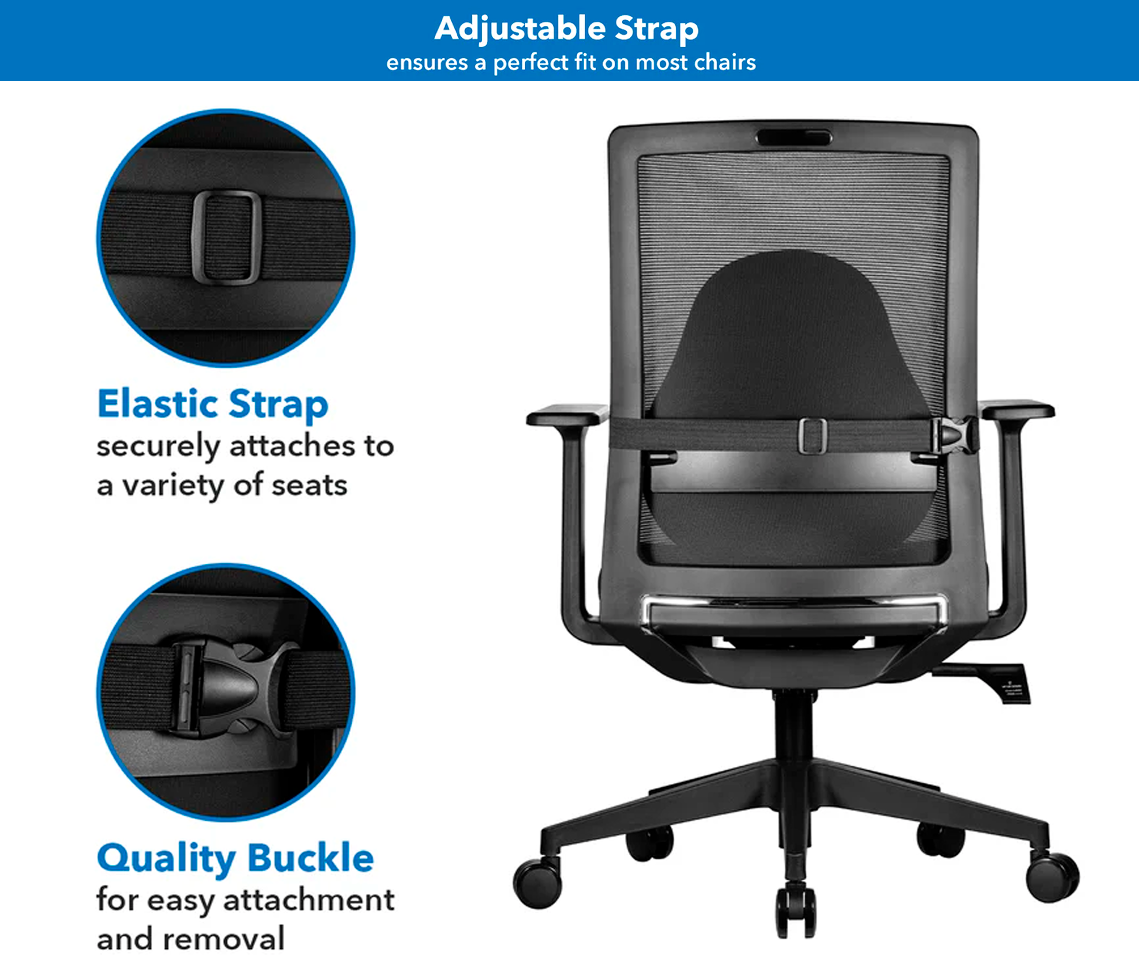 Cojín Respaldar Lumbar de Espuma Viscoelástica para Silla