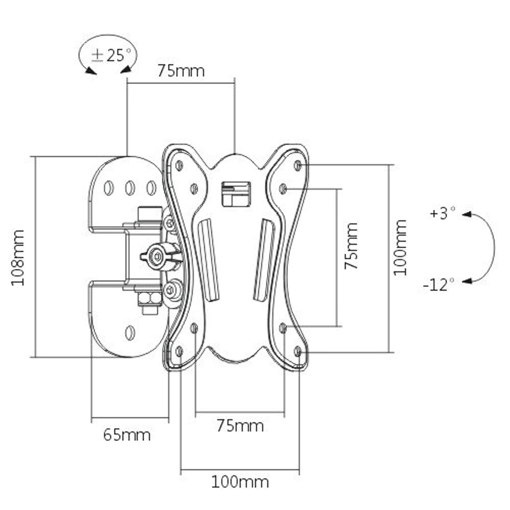 Rack Pared con Teclado para Monitor 13 a 27 Pulg