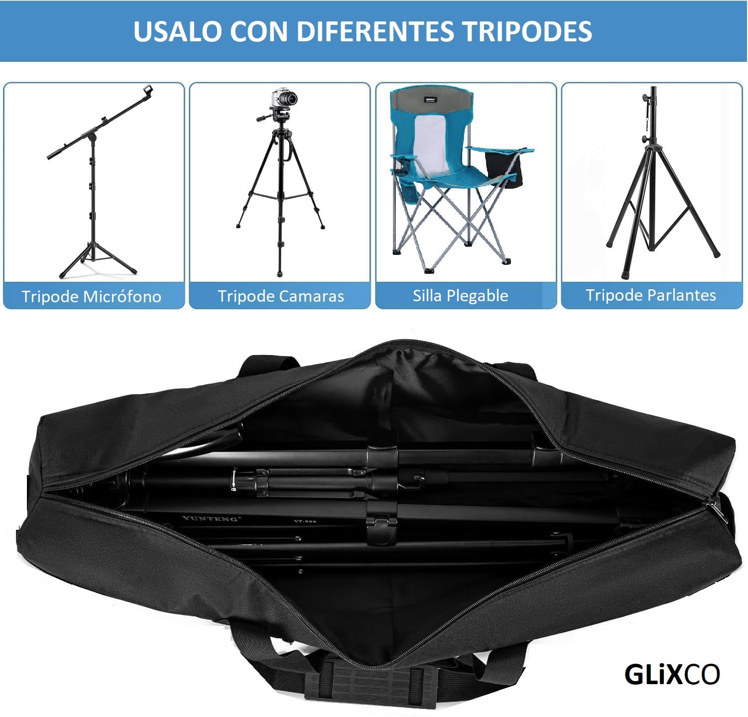 Funda para Almacenar y Transportar tripodes / Largo desde 74cm a 153cm