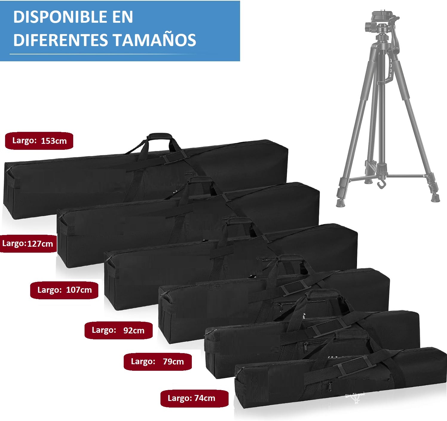 Funda para Almacenar y Transportar tripodes / Largo desde 74cm a 153cm