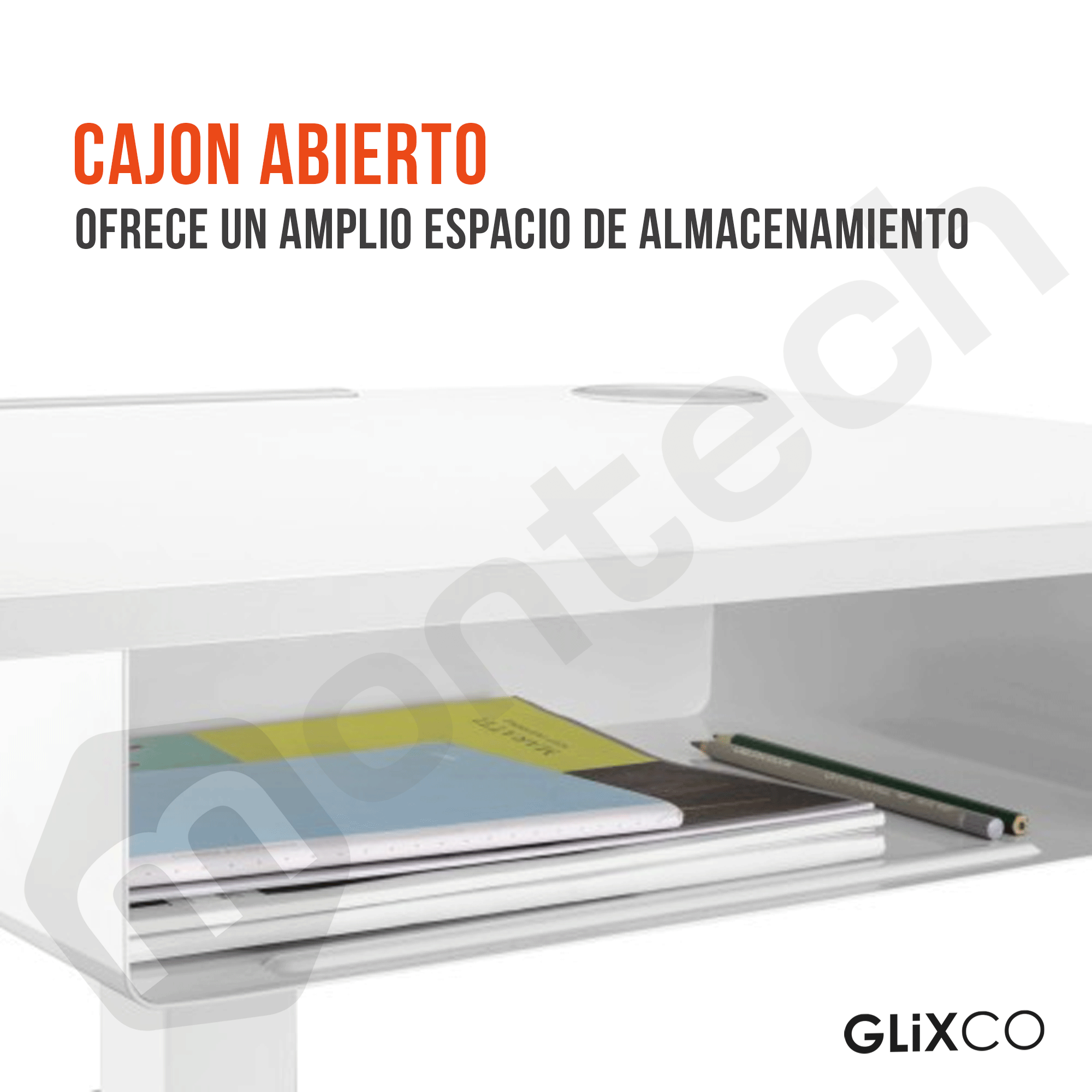 Estación de trabajo con Cajón / Altura regulable