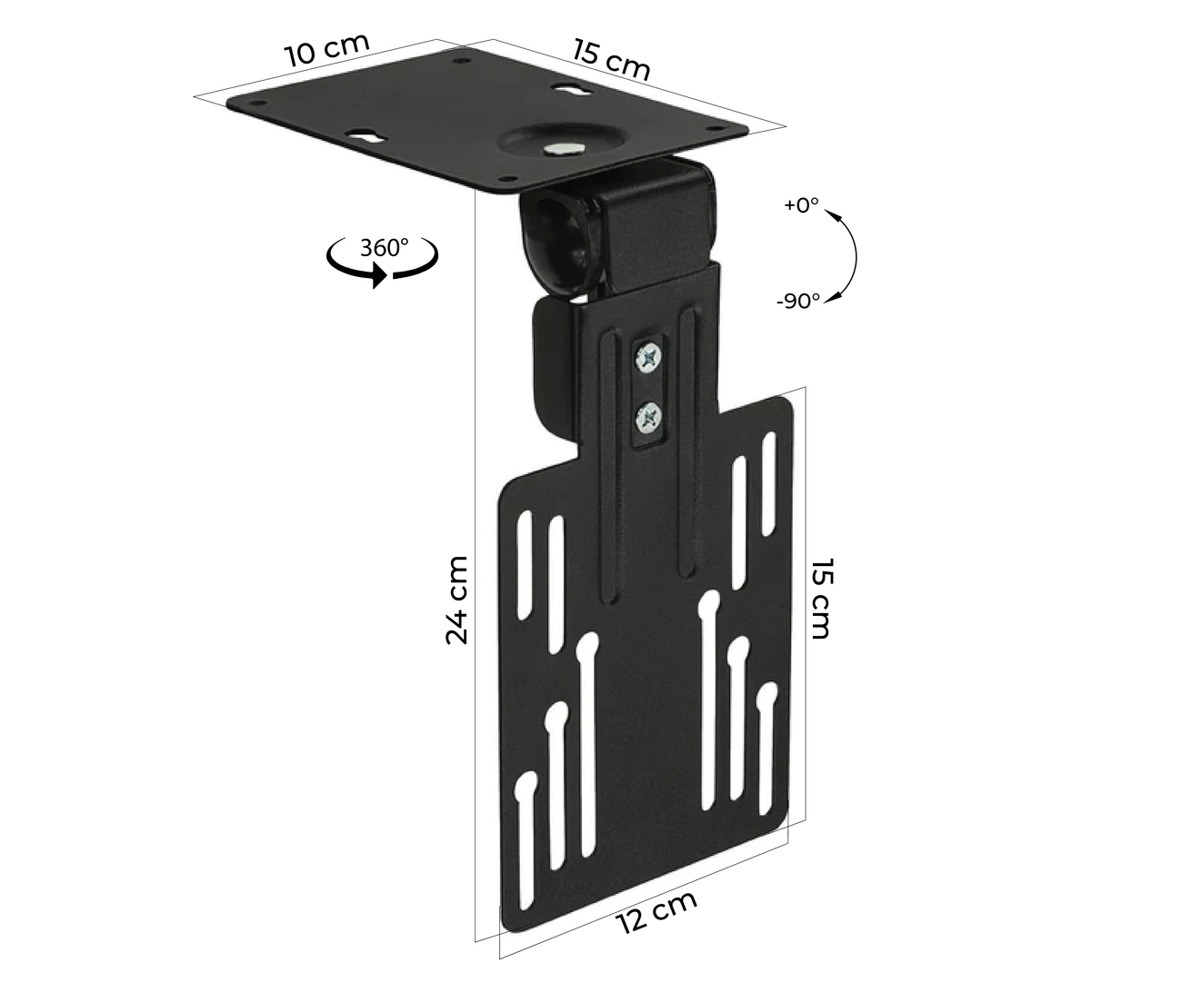 Rack Techo Plegable TV 13 a 23 Pulg / VESA MAx 10x10cm / Carga 8 kg
