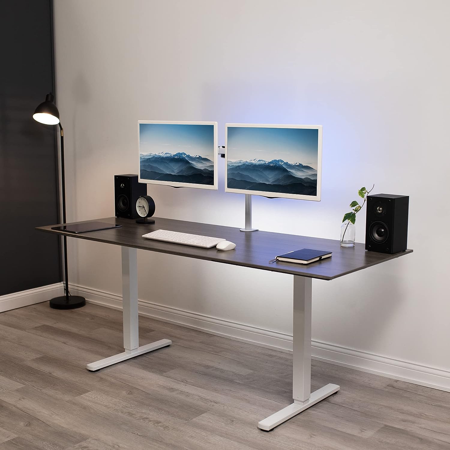 Rack Soporte Doble Brazo de Escritorio para 2 Monitores 17 a 32 pulg
