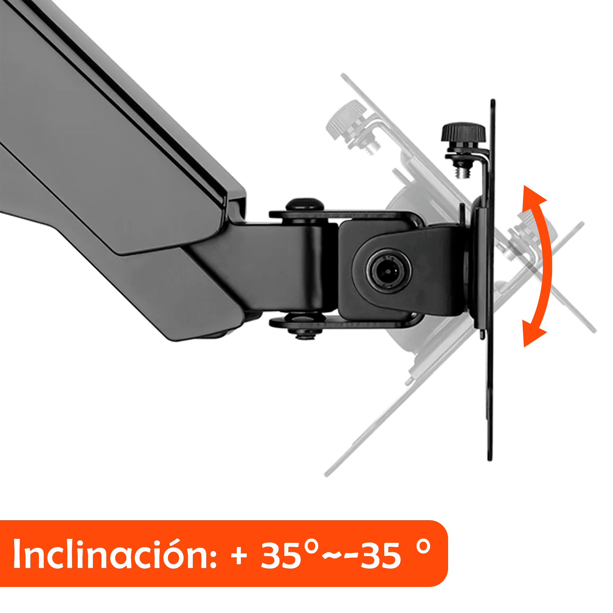 Rack Soporte Doble Brazo con Gas Spring de Escritorio para 2 Monitores 17 a 32 Pulg