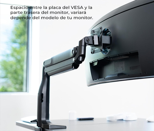 Rack Soporte Gas Spring de Escritorio Monitor Curvo Gaming Odyssey 17 a 43 Pulg / Carga 18Kg