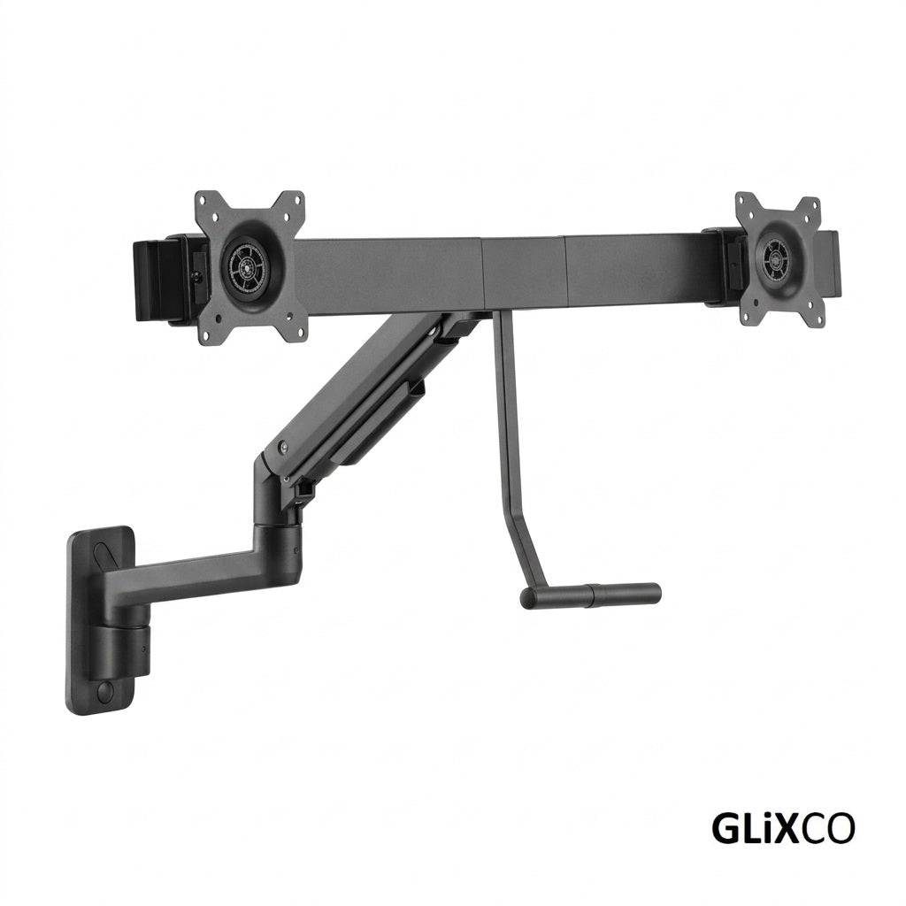Soporte de pared con brazo para doble monitores 17 pulg a 32 pulg / Gas spring hidráulico