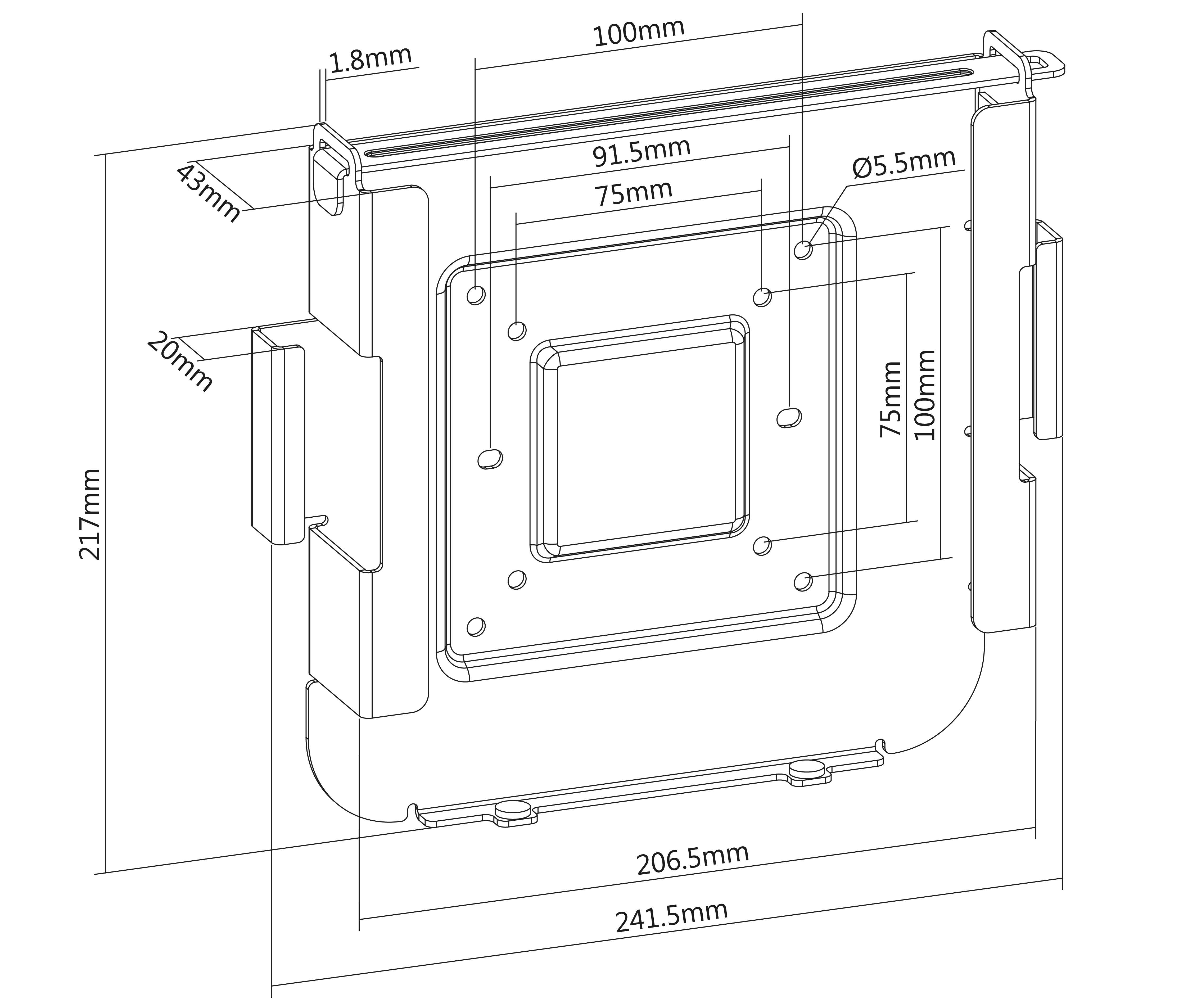 Soporte para Mac Mini / Montaje en Pared, Detrás del Monitor, Debajo del Escritorio