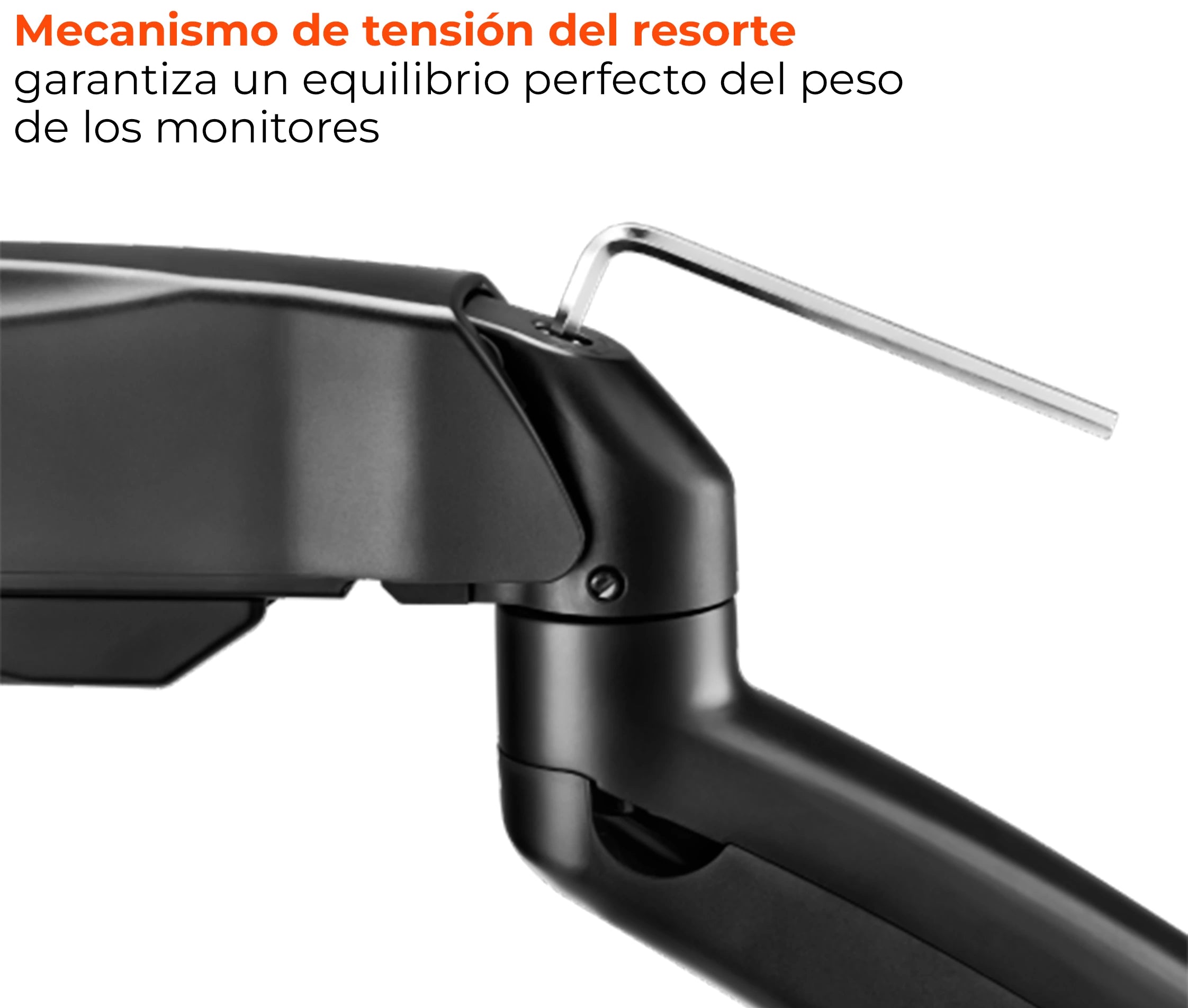 Rack Soporte Doble Brazo con Gas Spring para 2 Monitores 17 A 32 Pulg