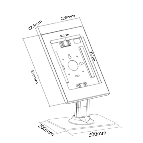 Soporte de Mesa con Llave de Seguridad para Tablet iPad 9.7 a 11 pulg