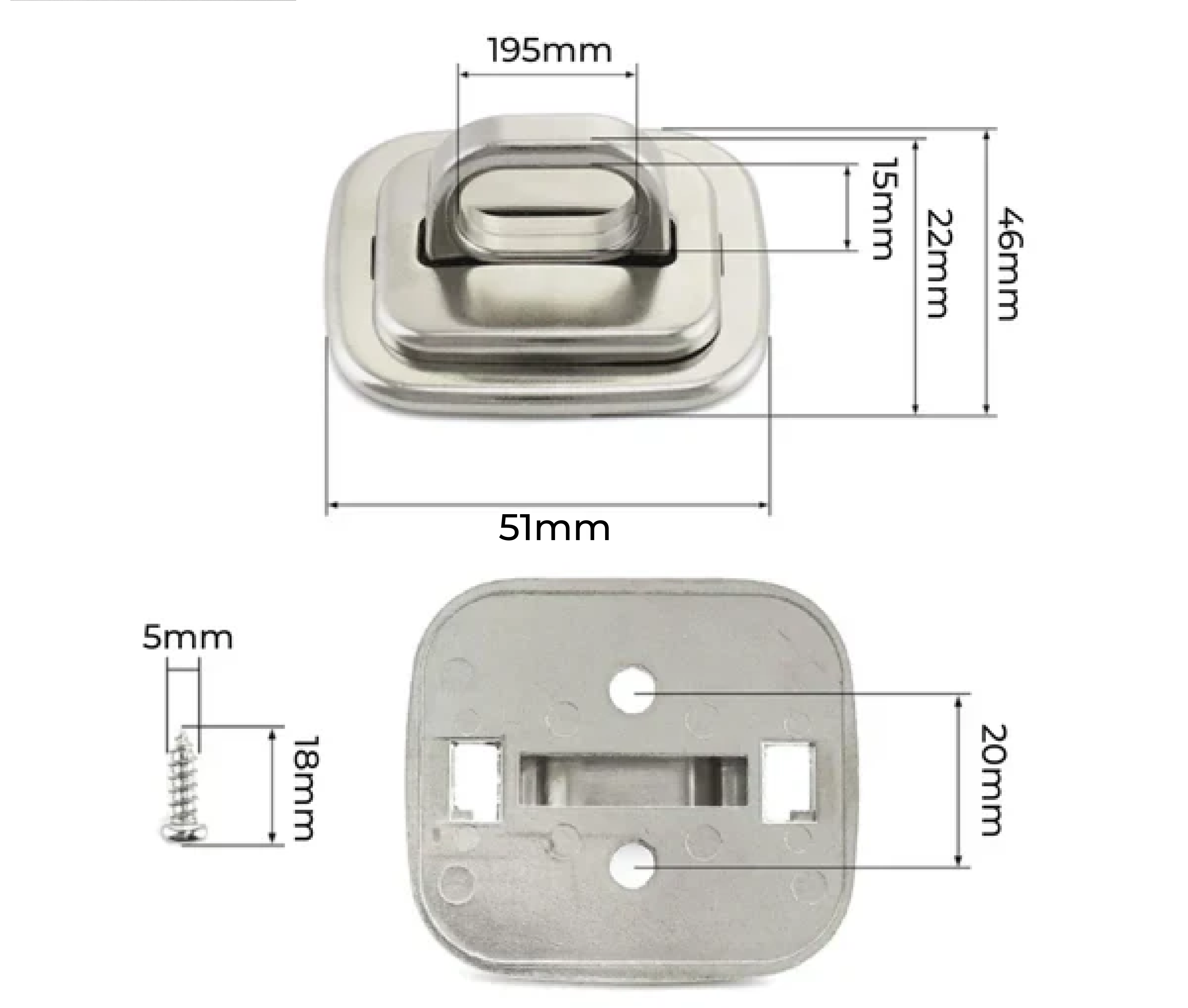 Placa Base con Anclaje para Cables de Seguridad